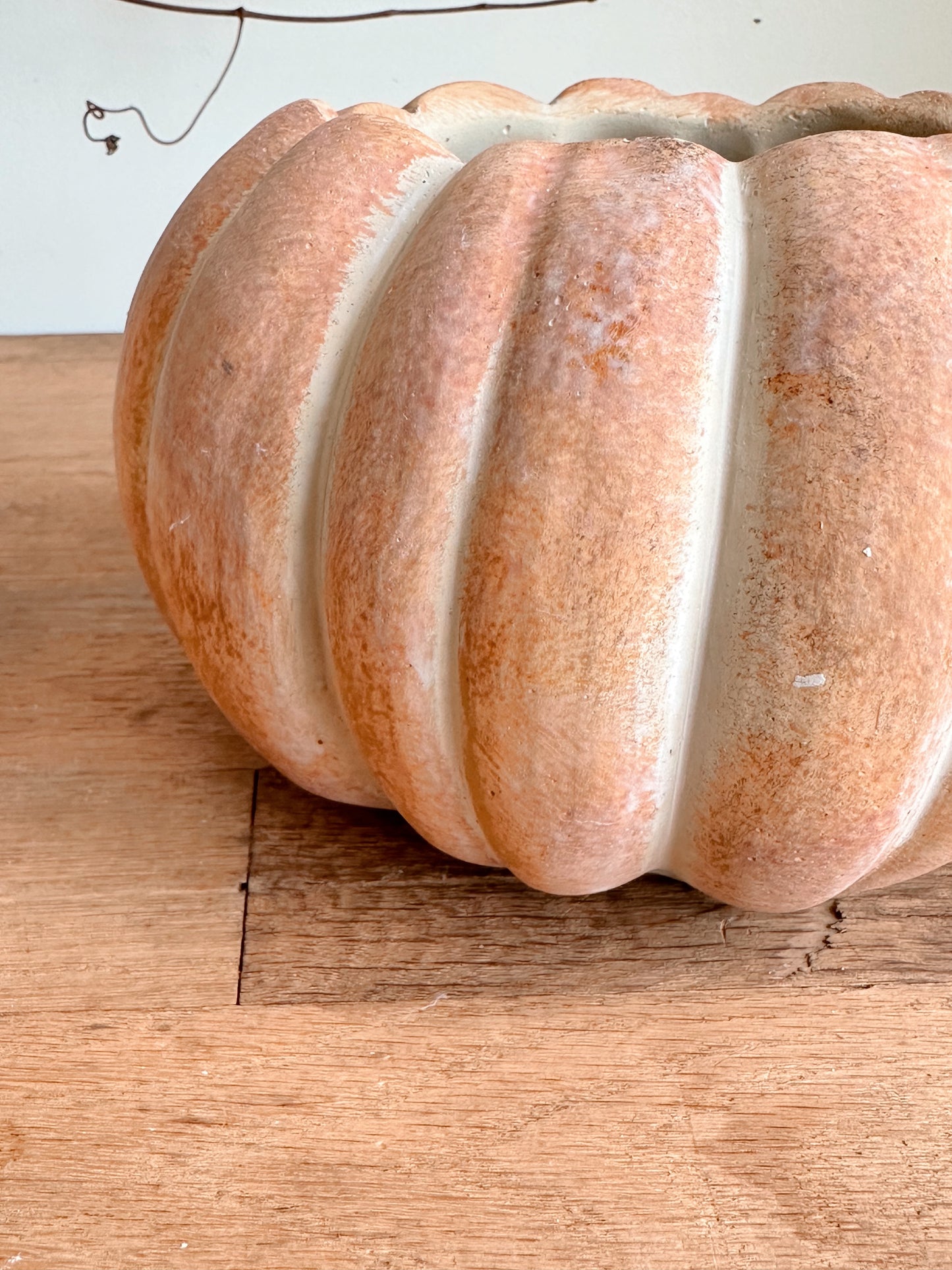 Cement Pumpkin Planter