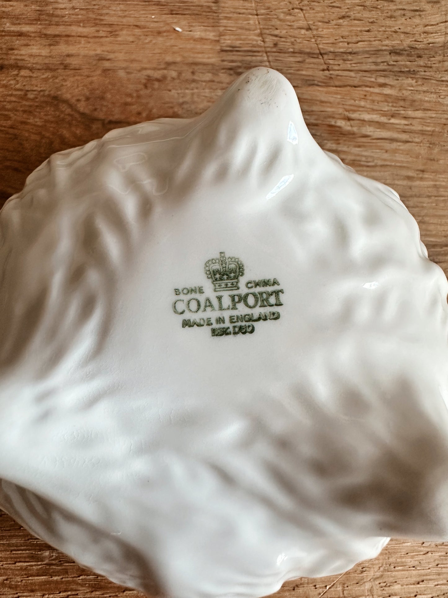 Vintage English Coalport Cabbage Ware Footed Dish