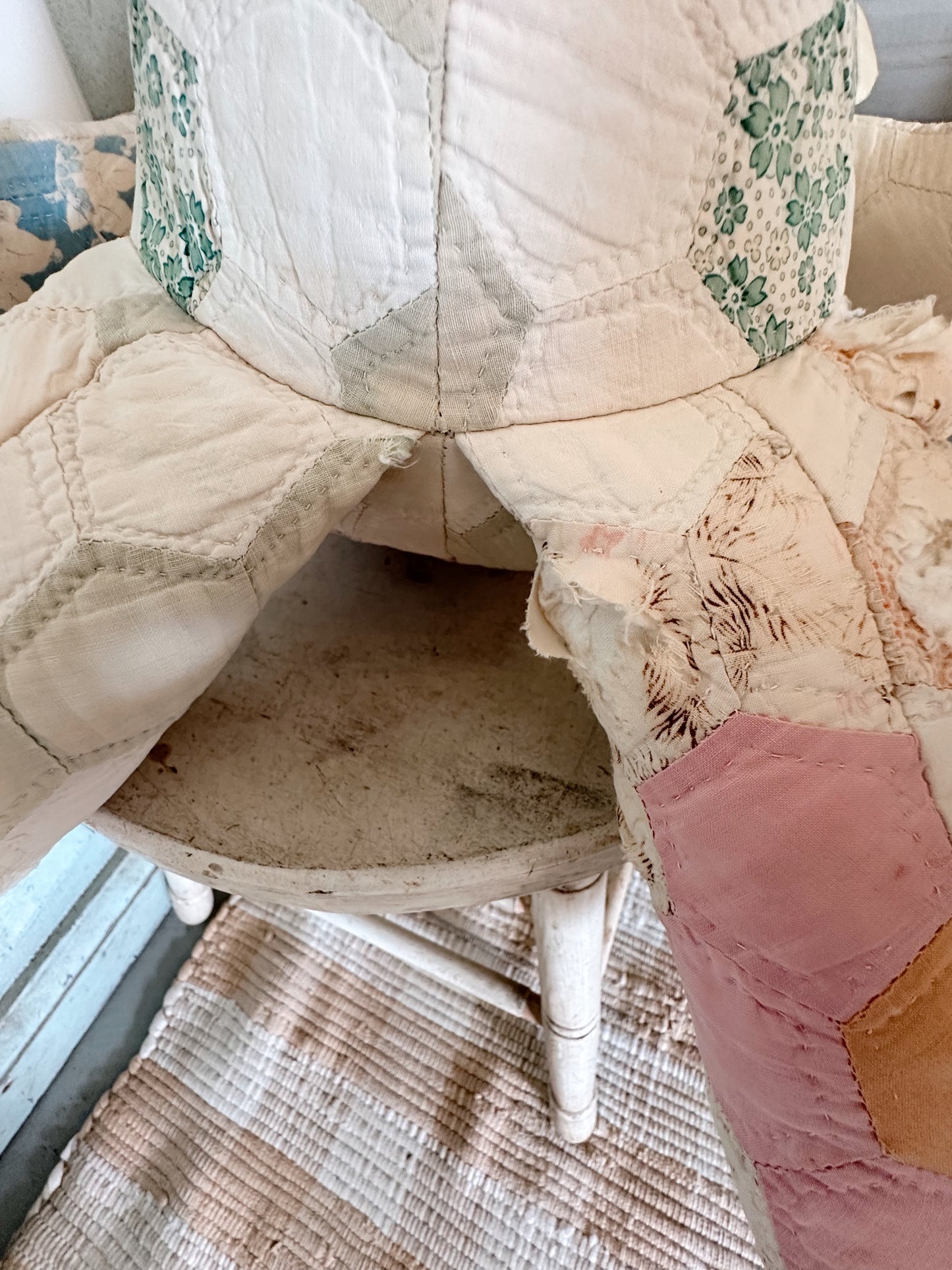 Handmade Vintage Quilt Teddy Bear