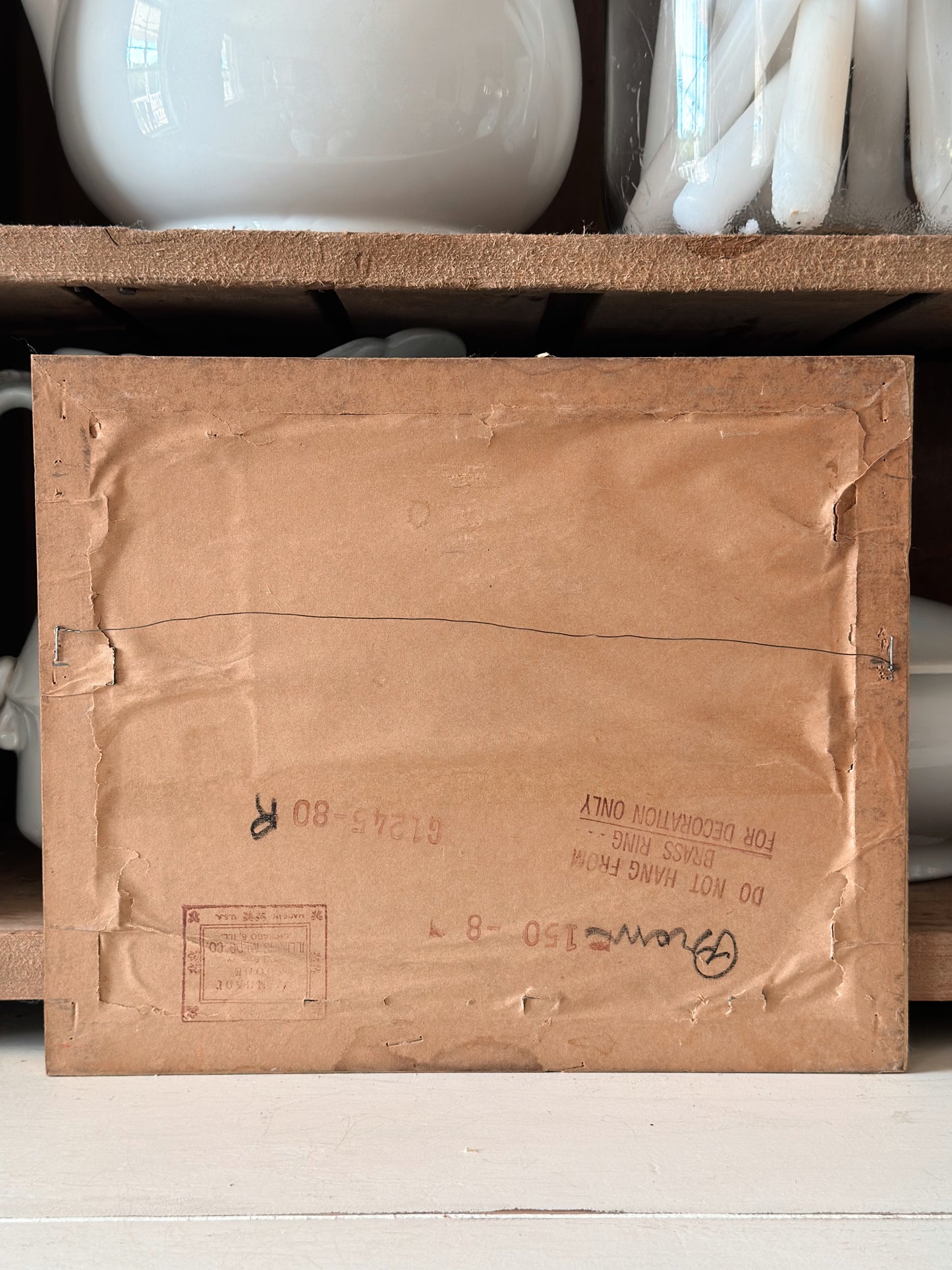 Vintage Framed White House with Picket Fence