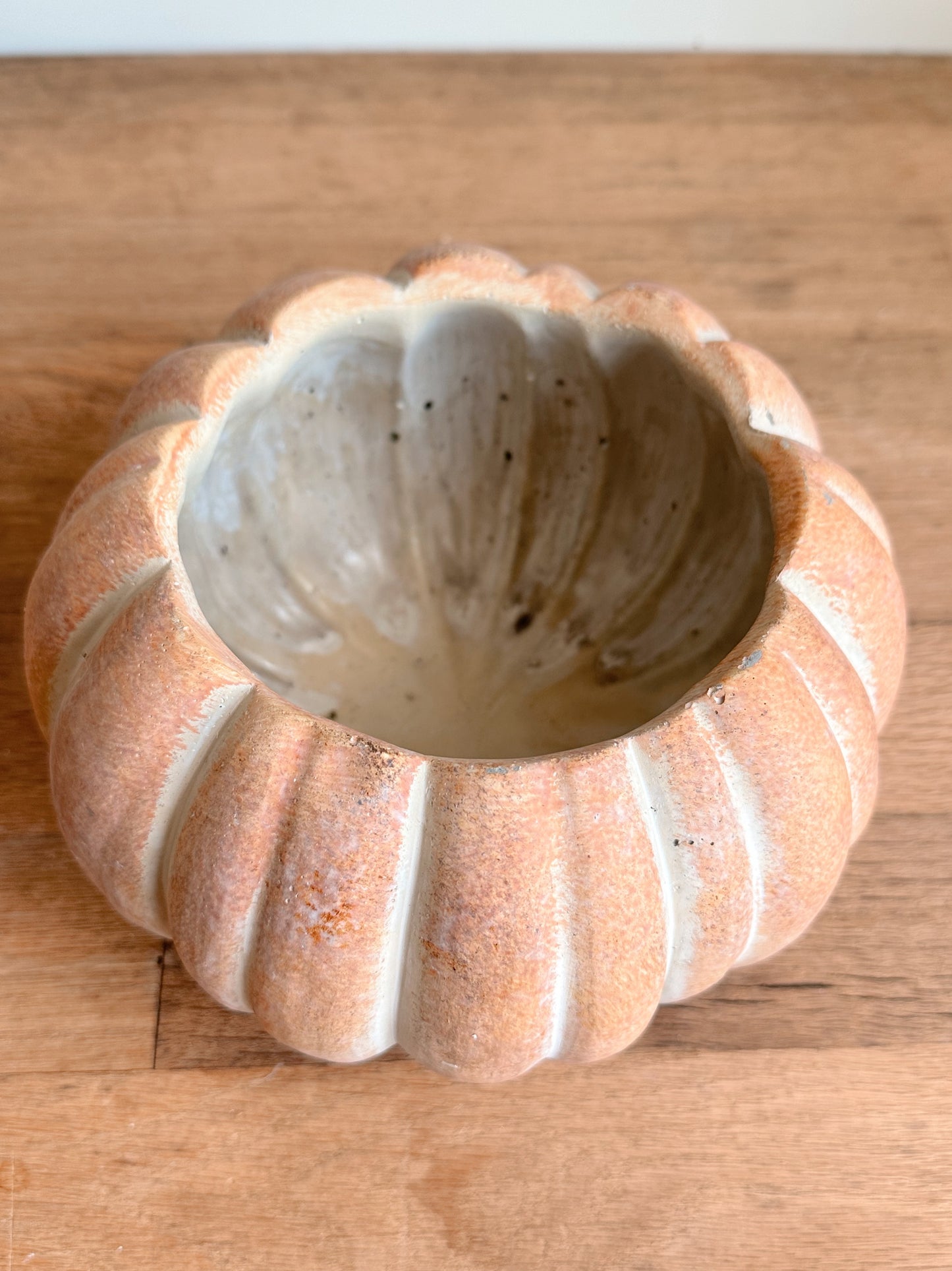 Cement Pumpkin Planter