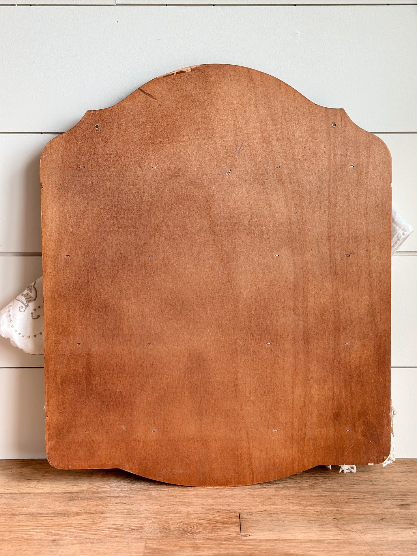 Vintage Wooden Spoon Holder & Hankie Collection