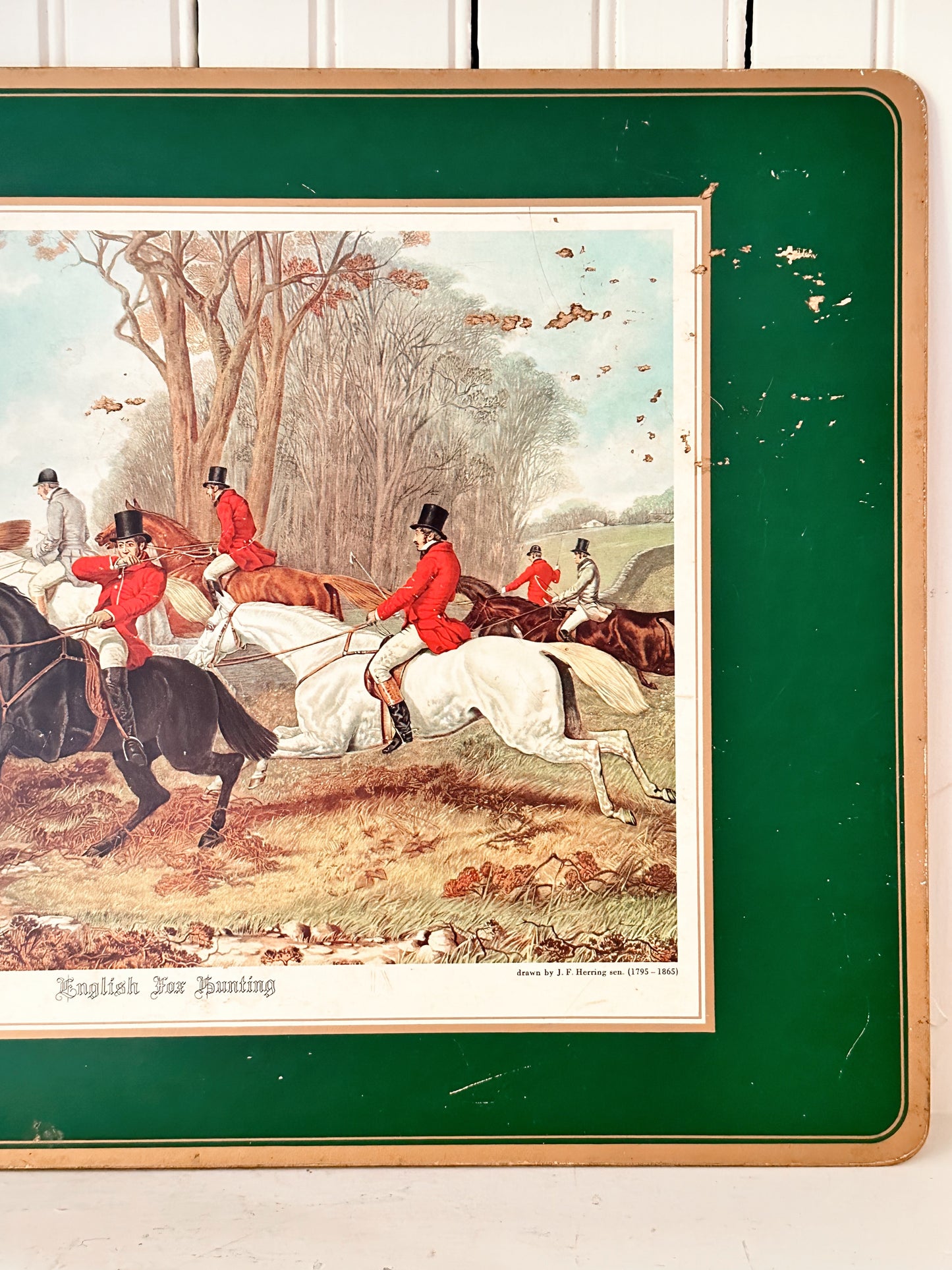 Vintage English Fox Hunt Trivet
