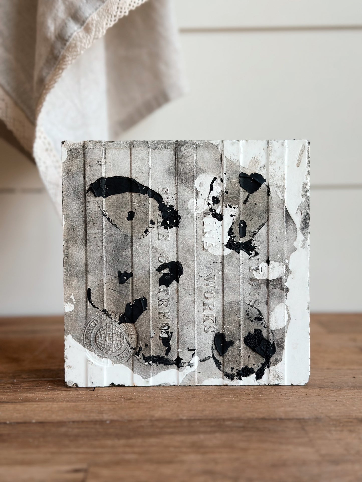 Antique MINTON William Wise Farm Animal Tile (bulls near fence)