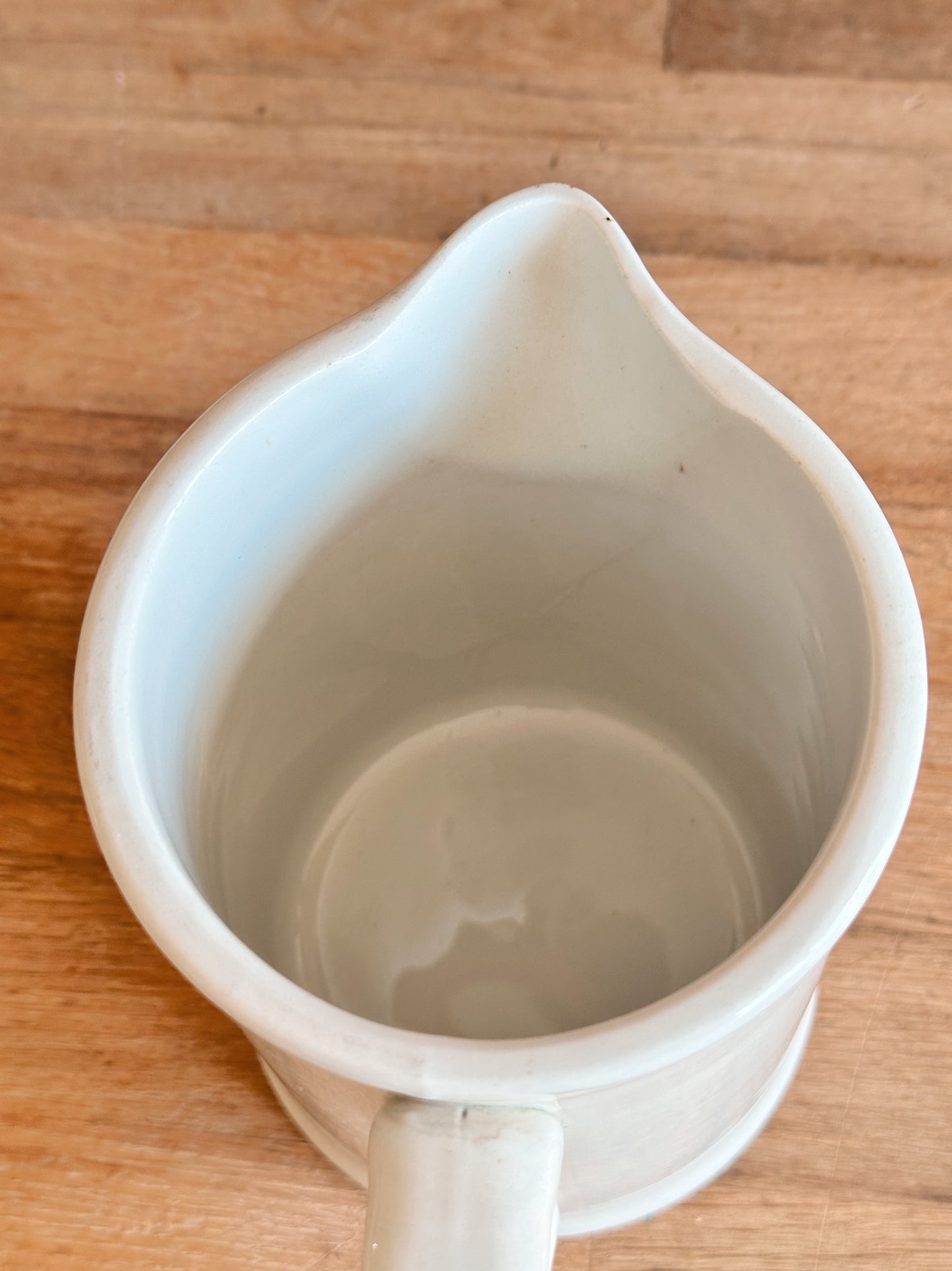 Vintage Ironstone Milk Pitcher (with special note on the bottom)