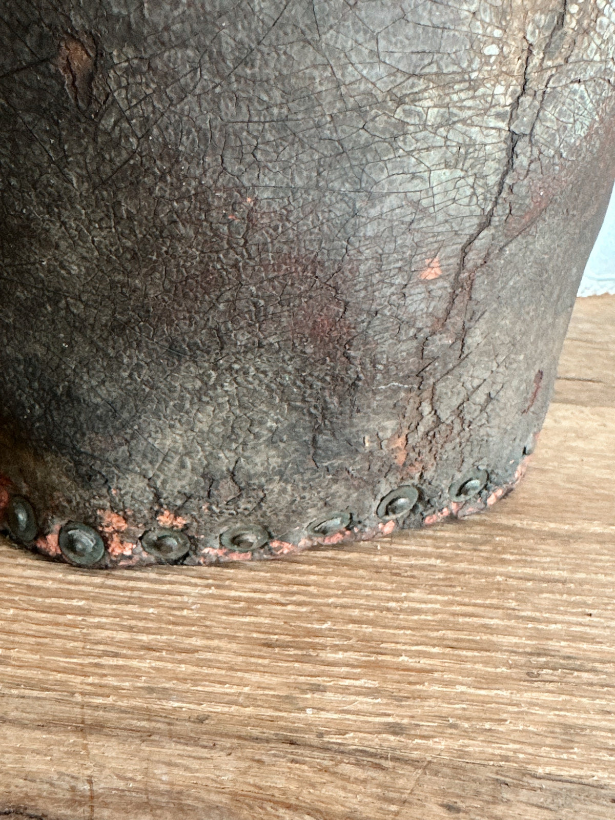 Early Antique Leather Water Pail