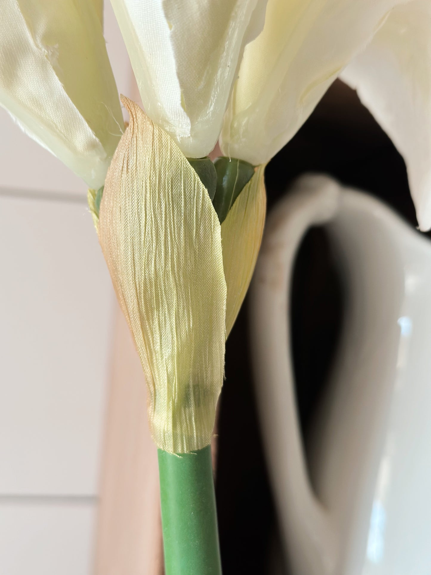 25” White Amaryllis with Bulb