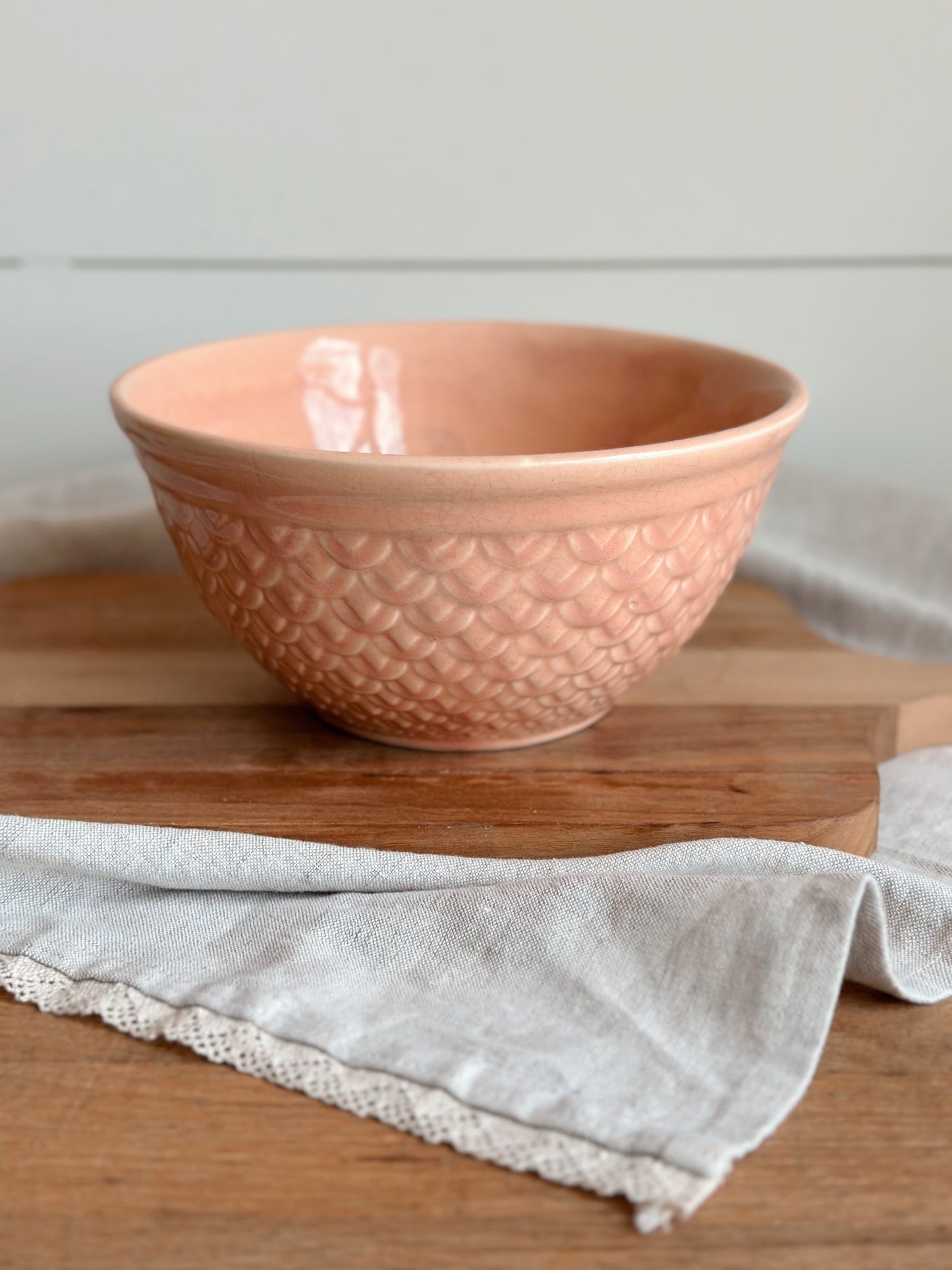 Darling Vintage Pink Stoneware Bowl