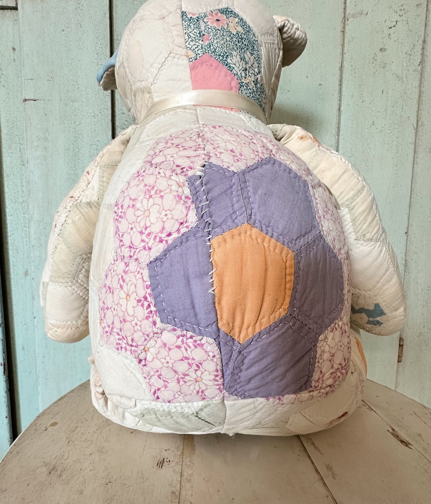 Handmade Vintage Quilt Teddy Bear