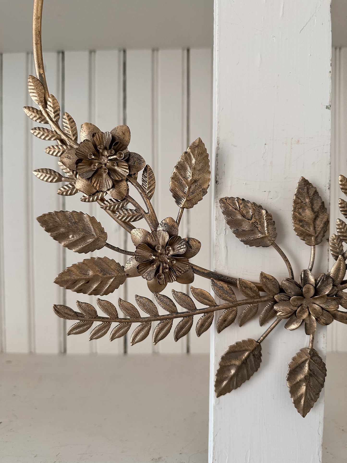 Autumn Pressed Metal Floral Wreath
