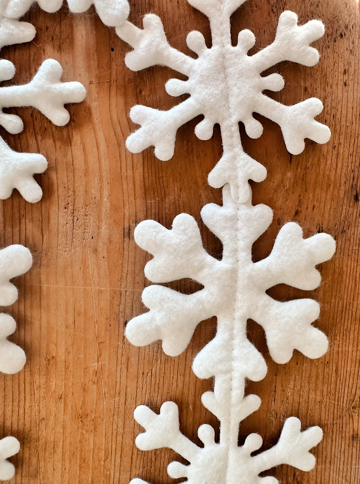 Plush Felt Snowflake Garland
