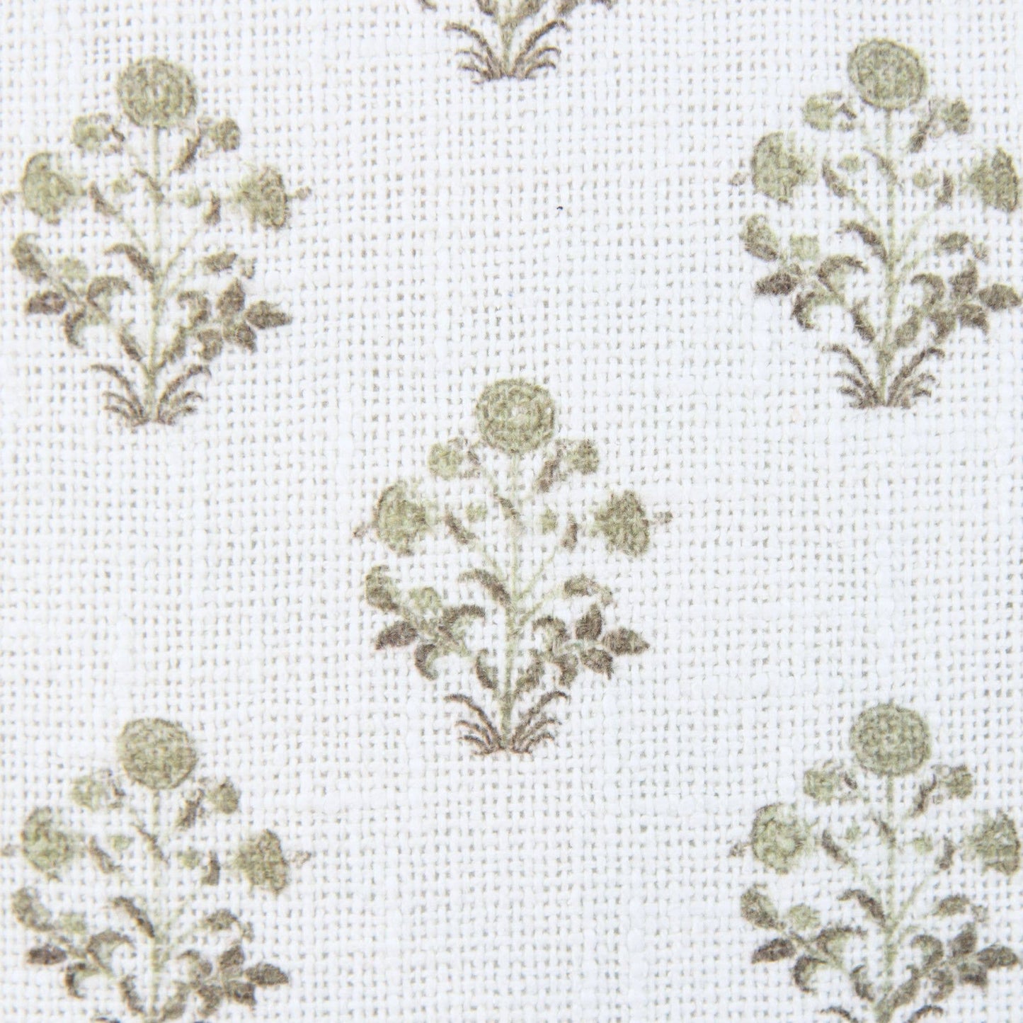 Isabella Floral Block Print Pillow Cover in Sage