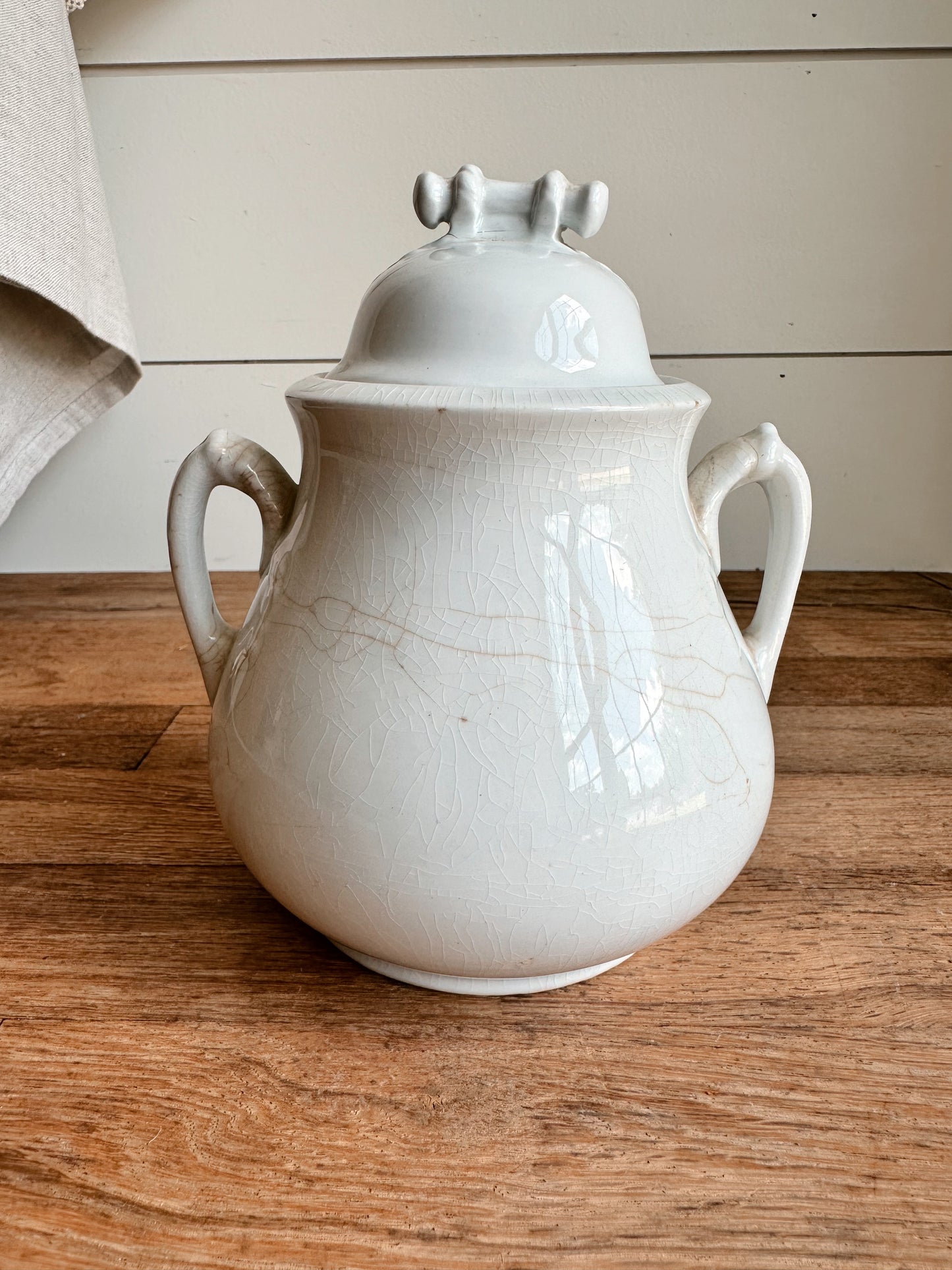 Antique Ironstone Sugar Pot