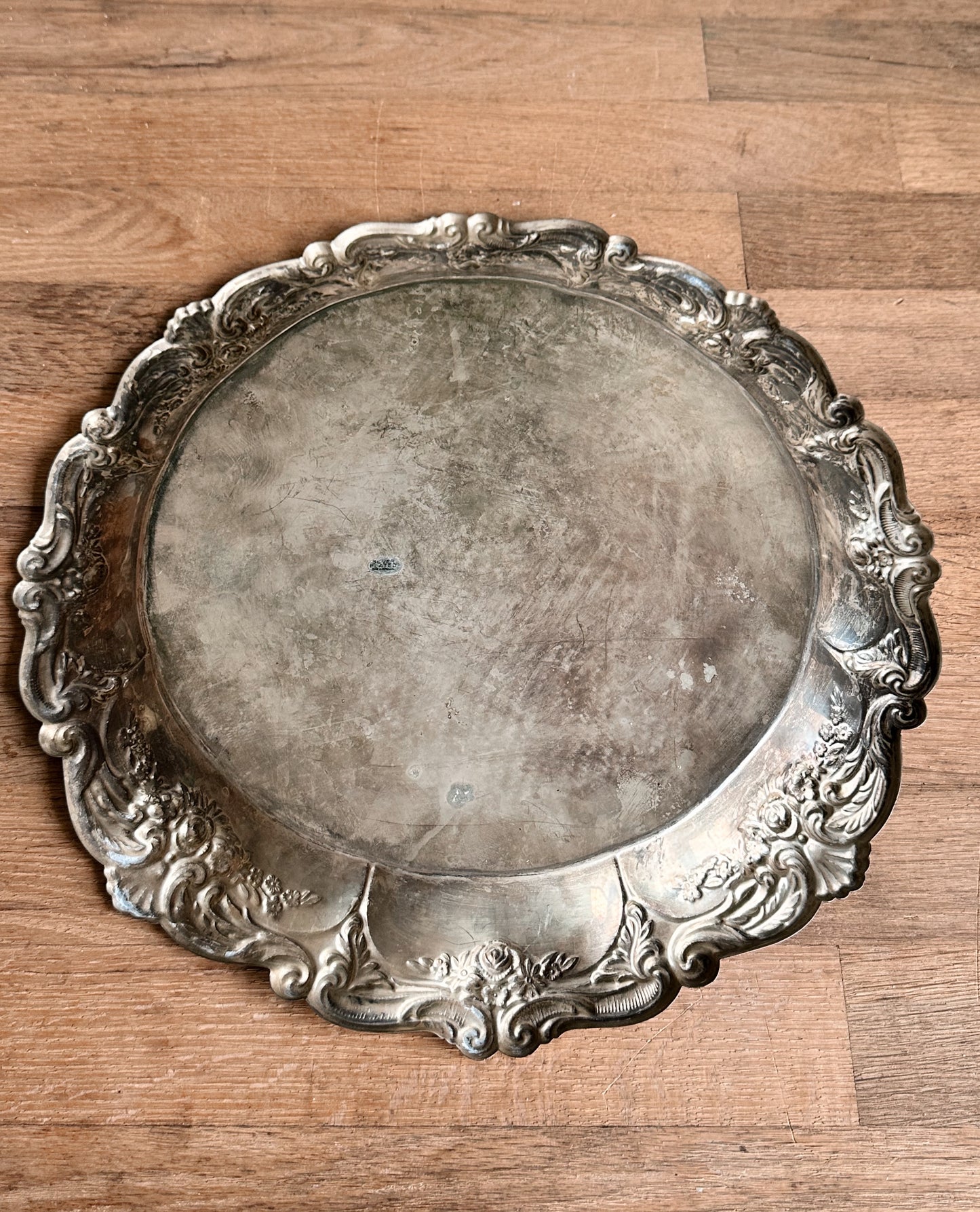 Vintage Silver Plate Serving Tray