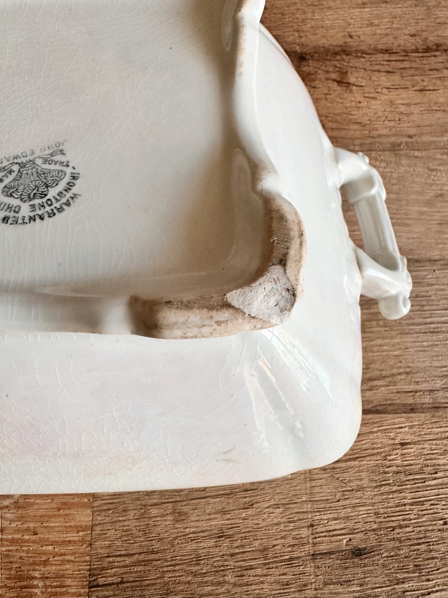 Antique John Edwards Ironstone Tureen