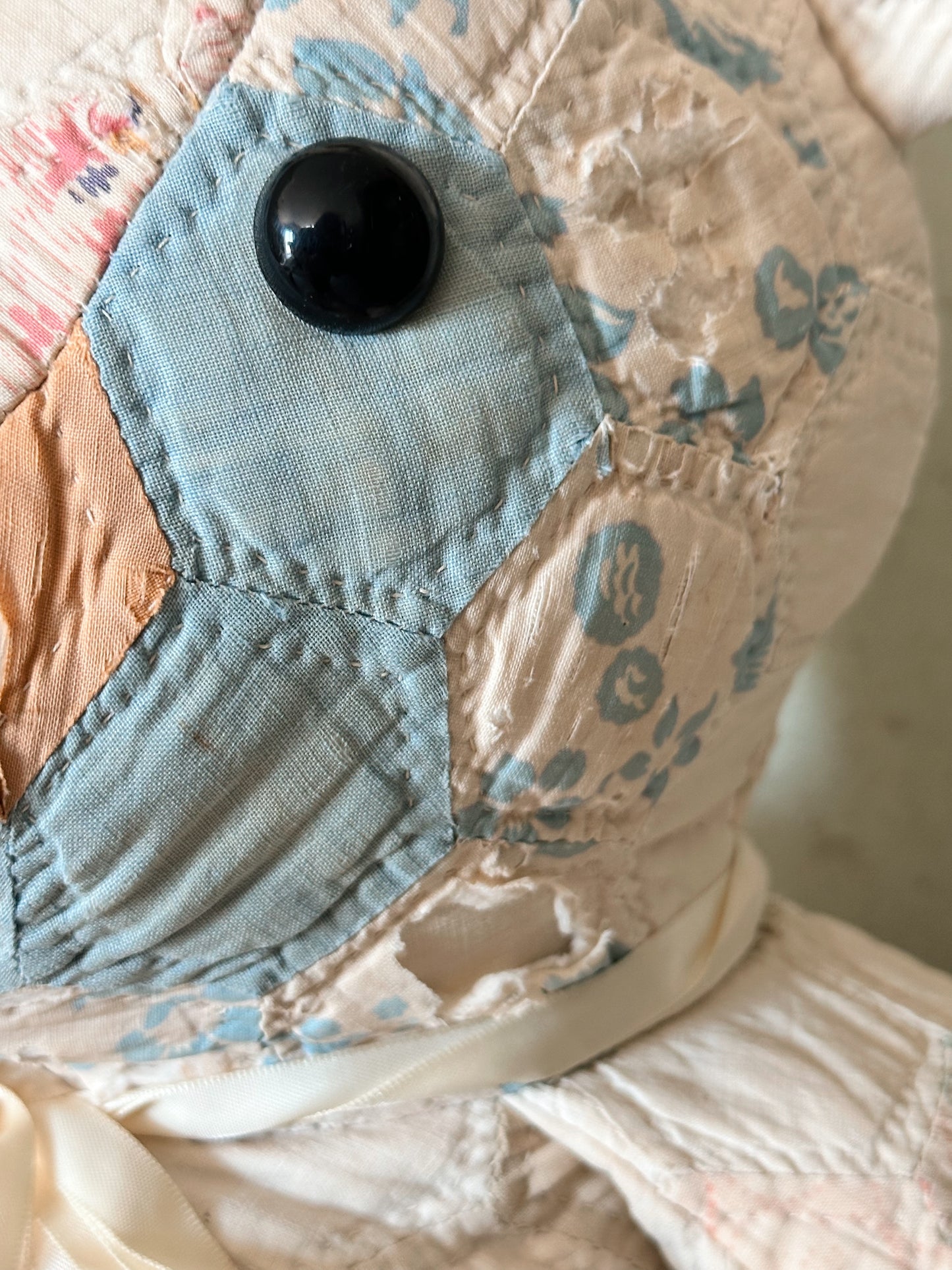 Handmade Vintage Quilt Teddy Bear
