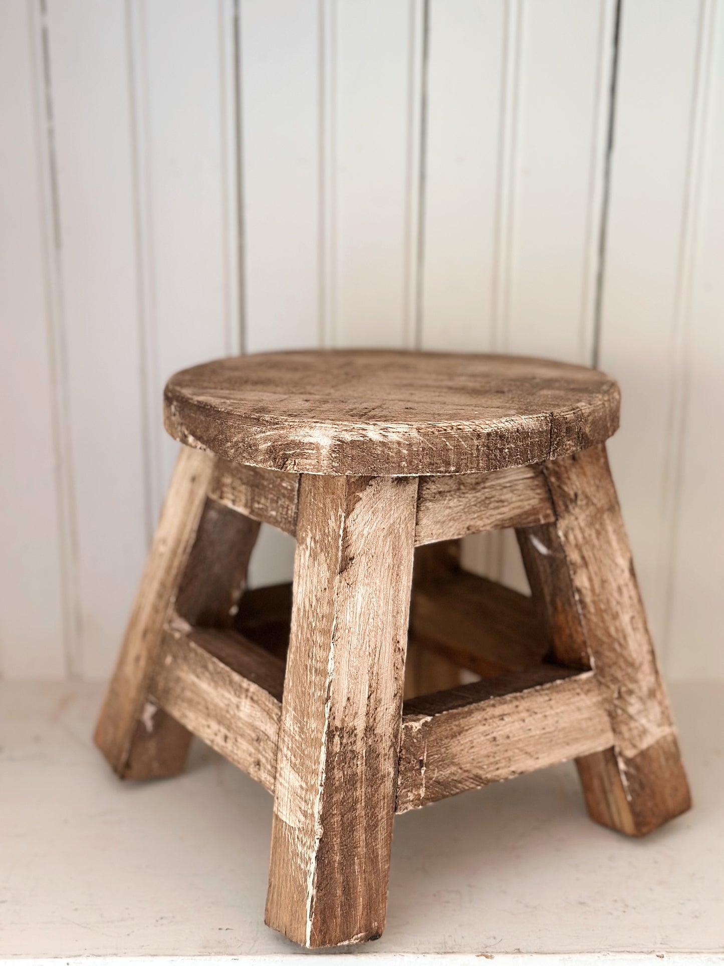 Reclaimed Wood Mini Stool