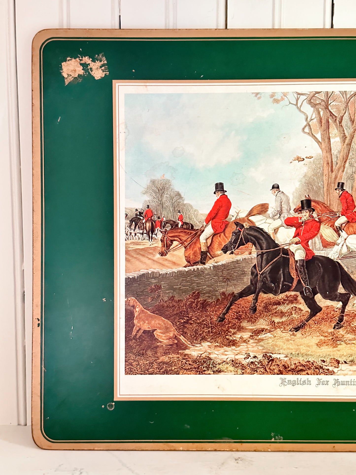 Vintage English Fox Hunt Trivet