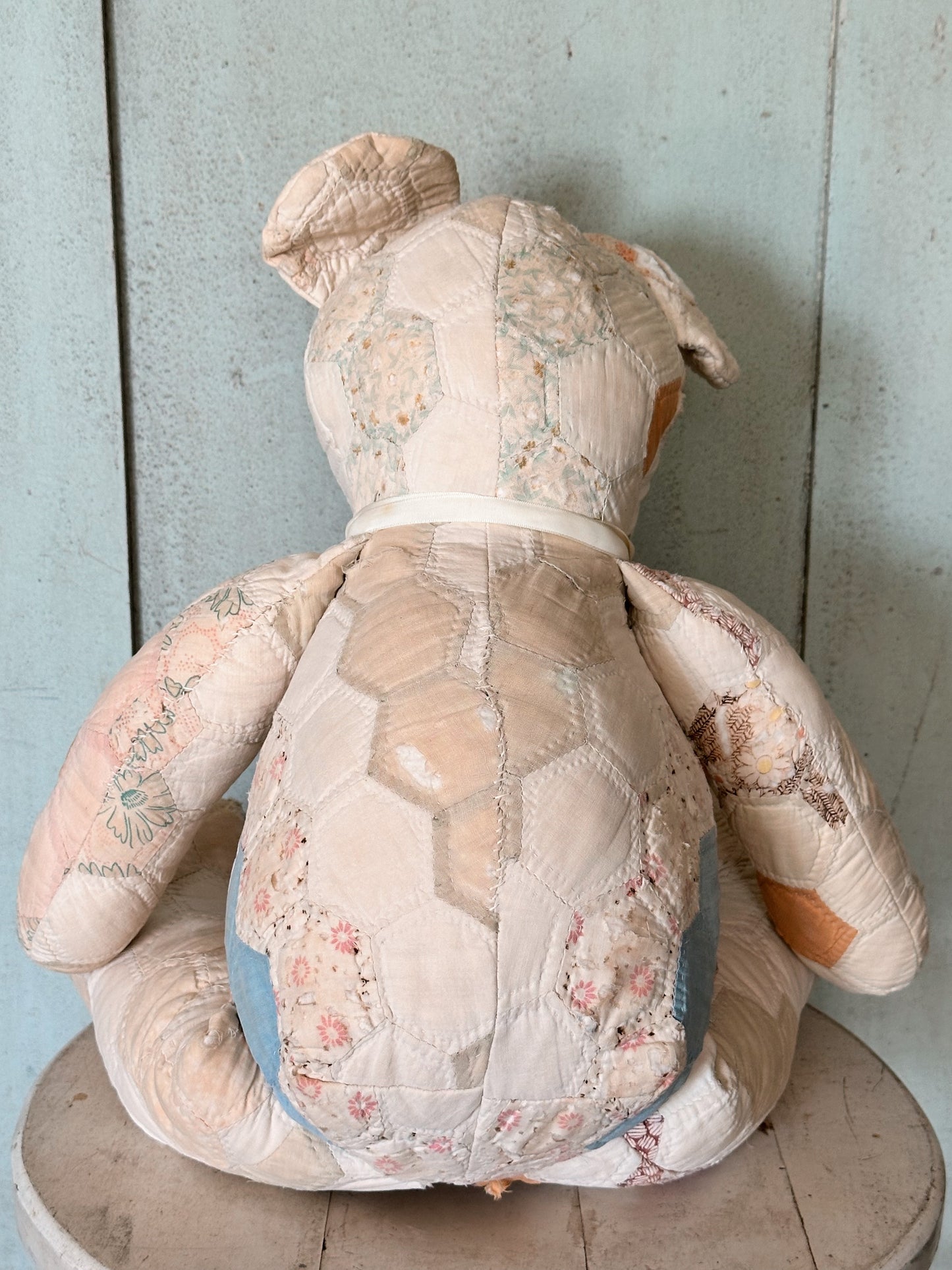 Handmade Vintage Quilt Teddy Bear
