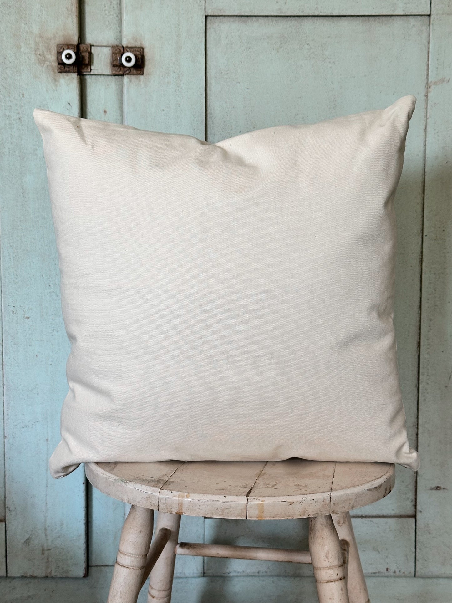 Pumpkin & Cream Block Print Pillow
