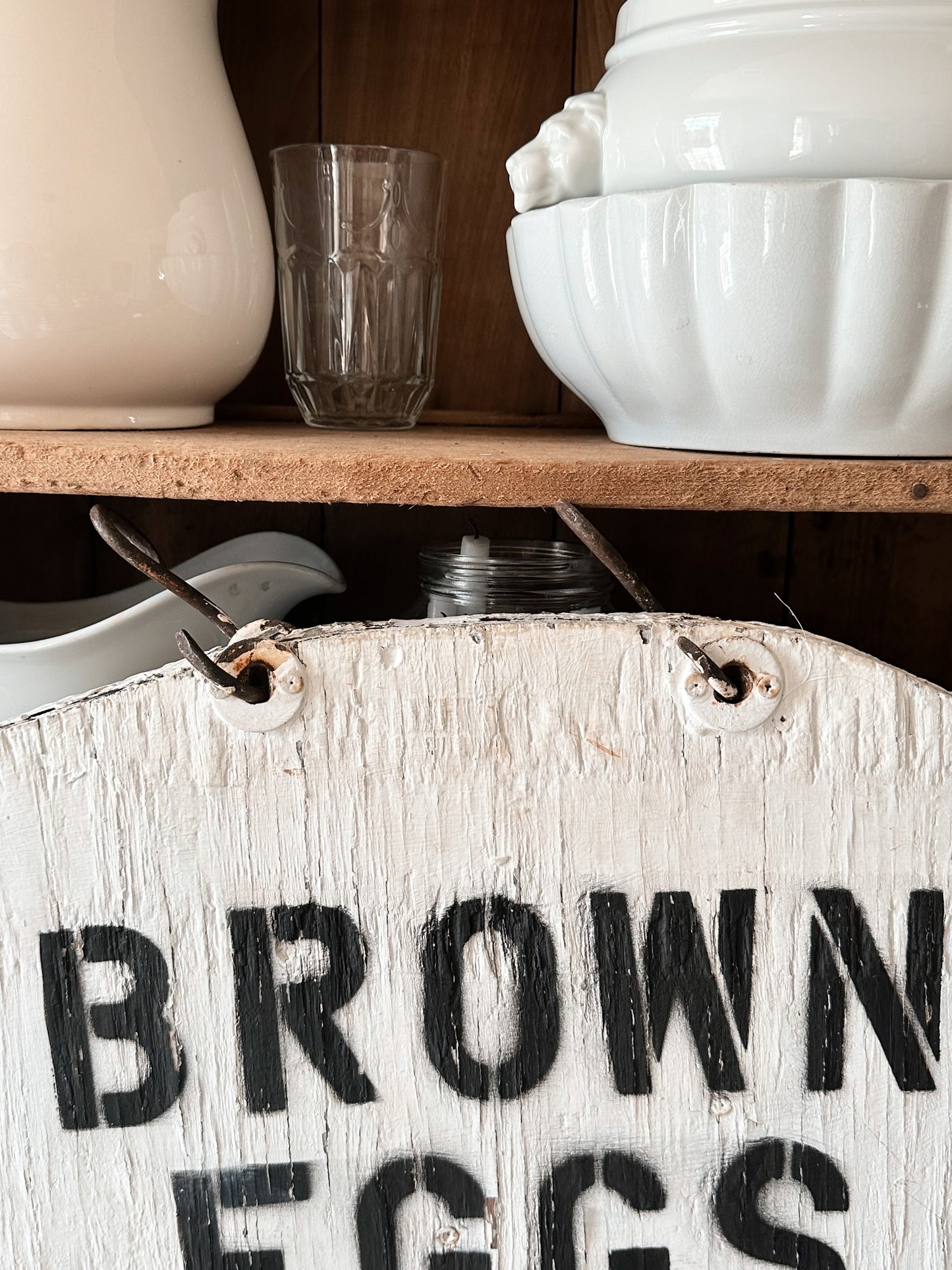 Authentic Old Double Sided Egg Sign