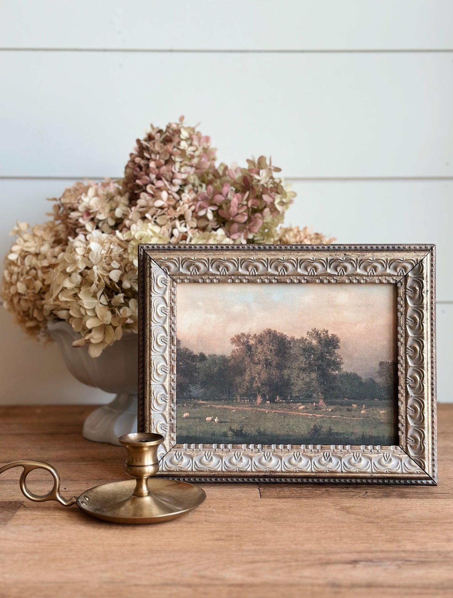 Framed Sheep Farm on Canvas