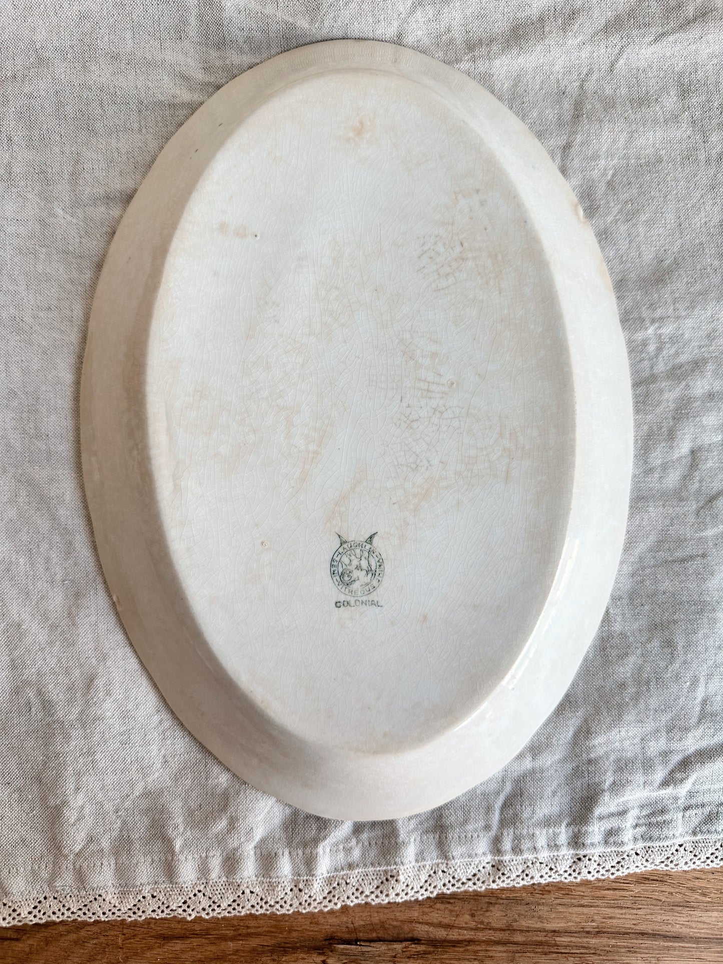 Antique Laughlin Colonial Ironstone Platter