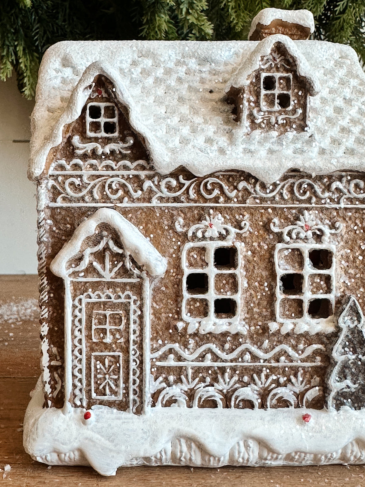 Sugared Light Up Gingerbread Cottage