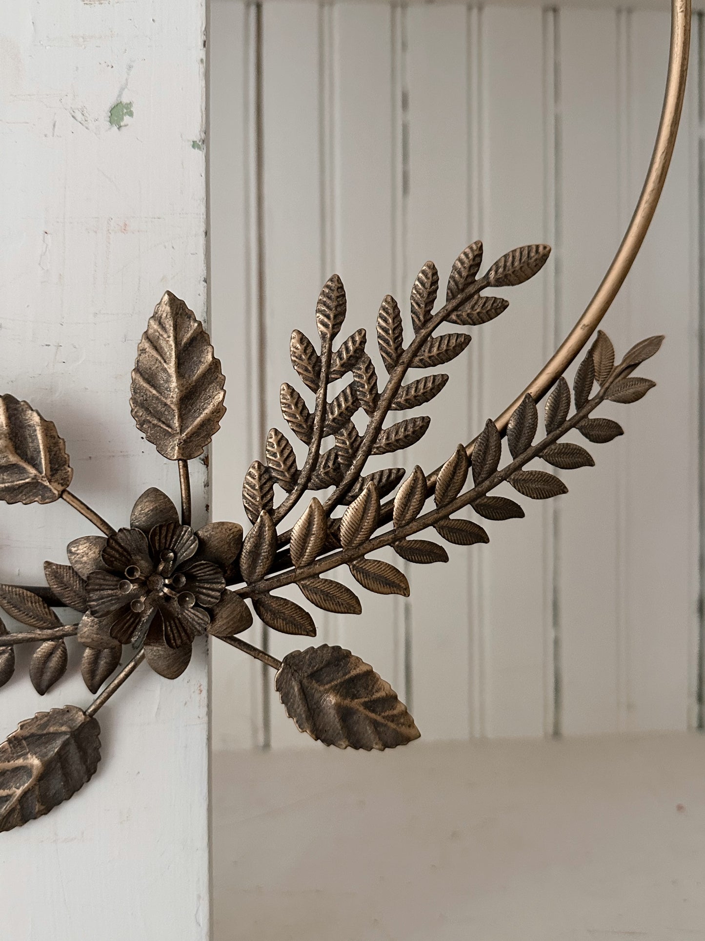 Autumn Pressed Metal Floral Wreath