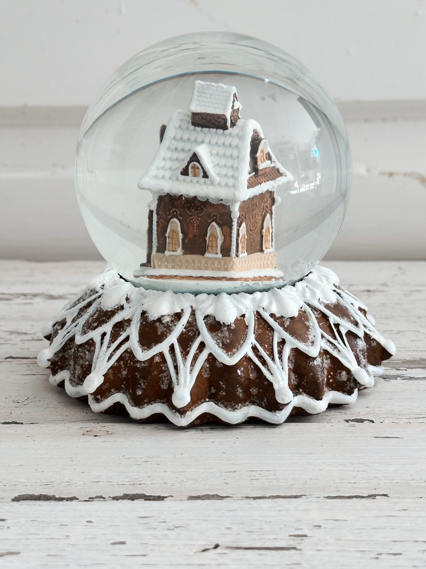 Glittered Gingerbread Snow Globe