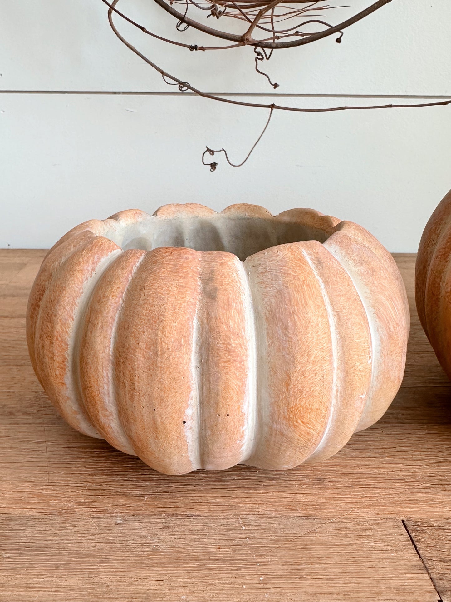 Cement Pumpkin Planter