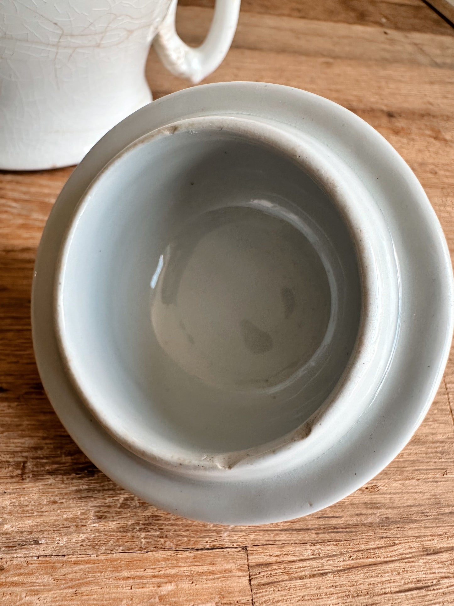 Antique Ironstone Sugar Pot