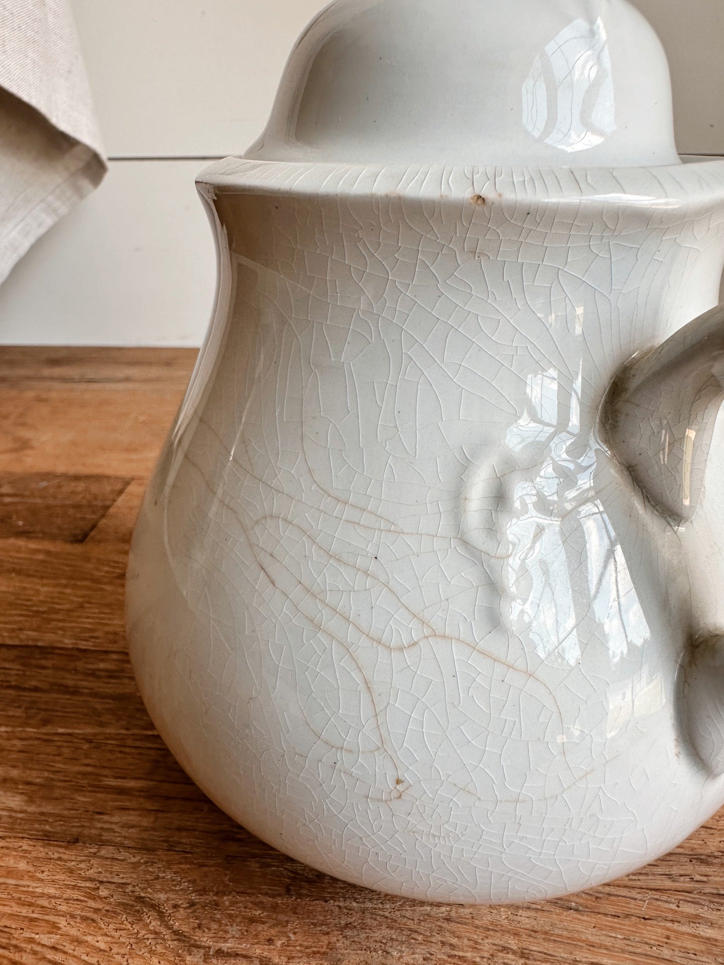 Antique Ironstone Sugar Pot