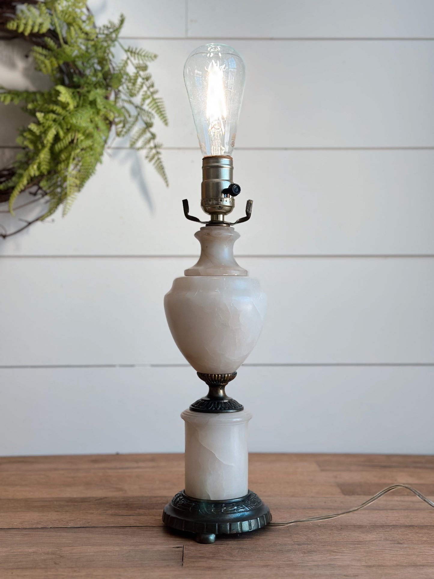 Vintage Alabaster Lamp