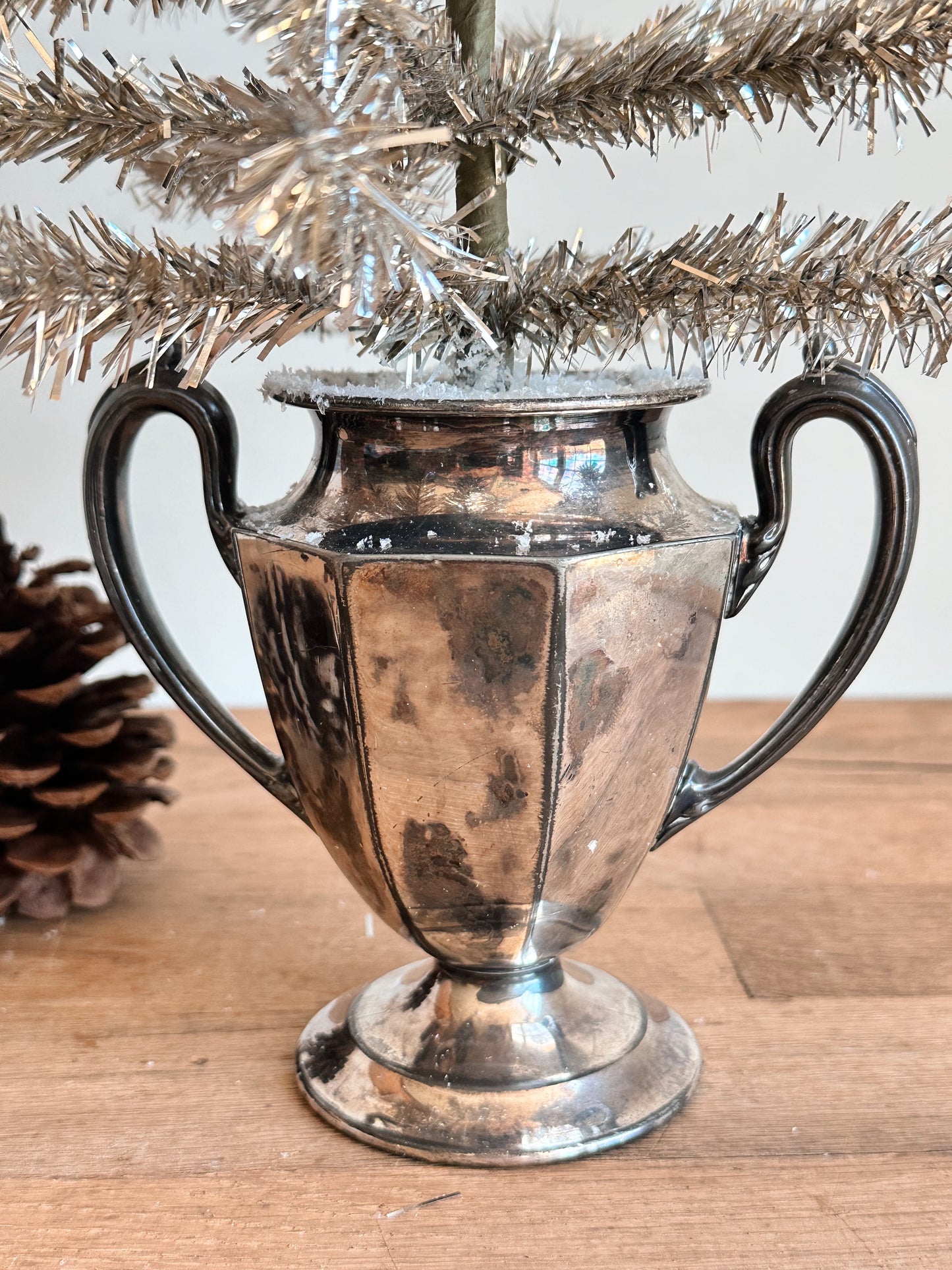 Vintage Trophy Cup Tinsel Tree