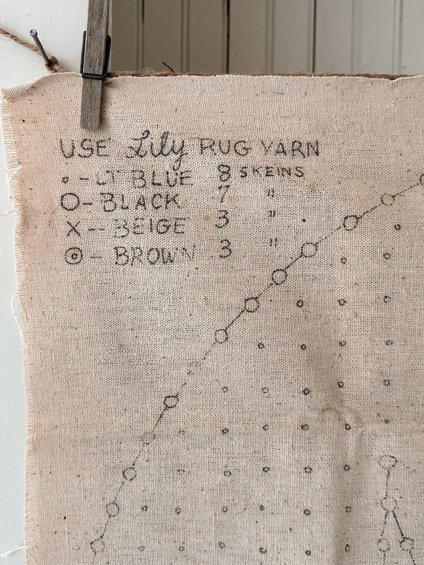Vintage Rug Pattern (Scottie Dog)