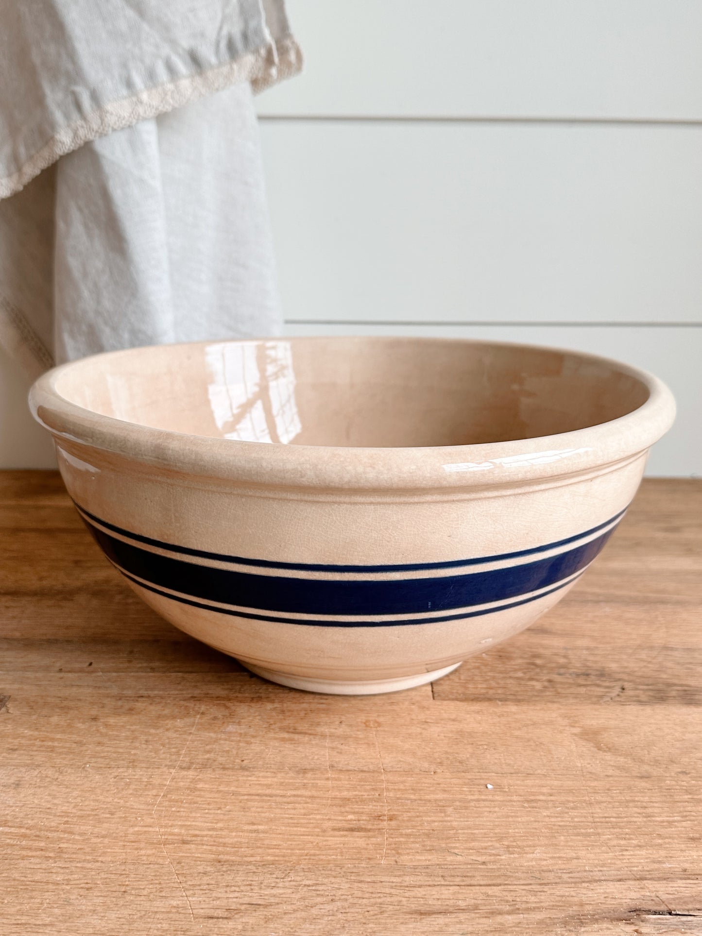 Big Beautiful Vintage Stoneware Bowl