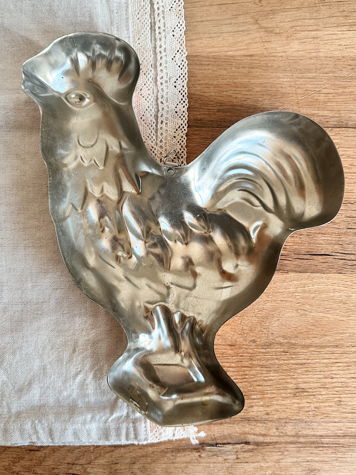 Vintage Copper Rooster Jelly Mold