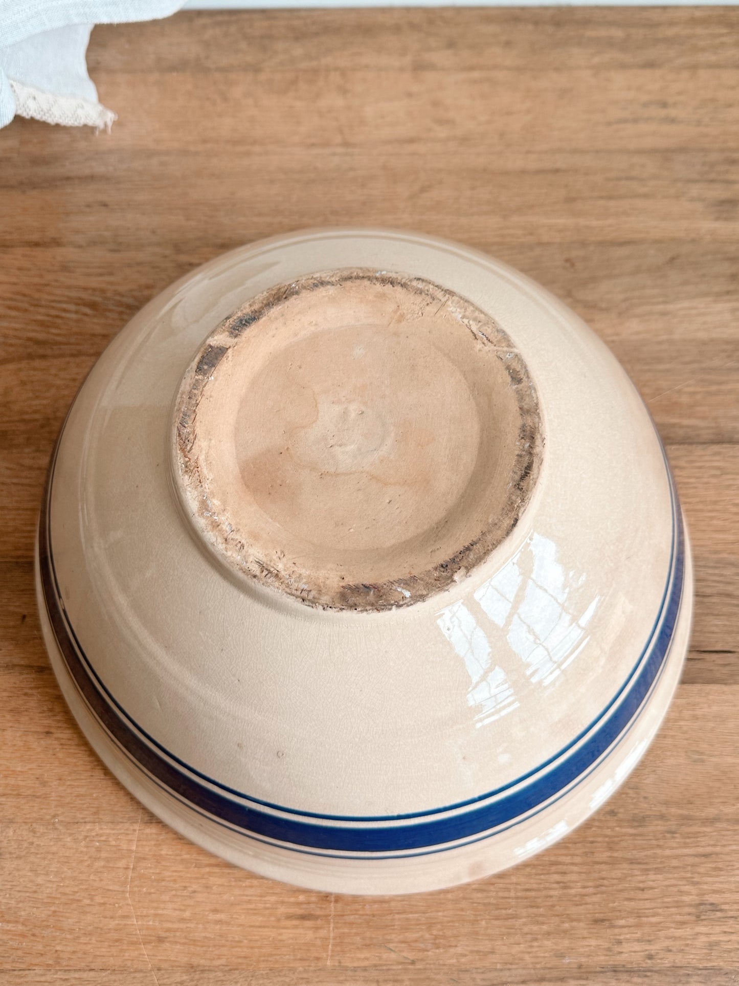Big Beautiful Vintage Stoneware Bowl