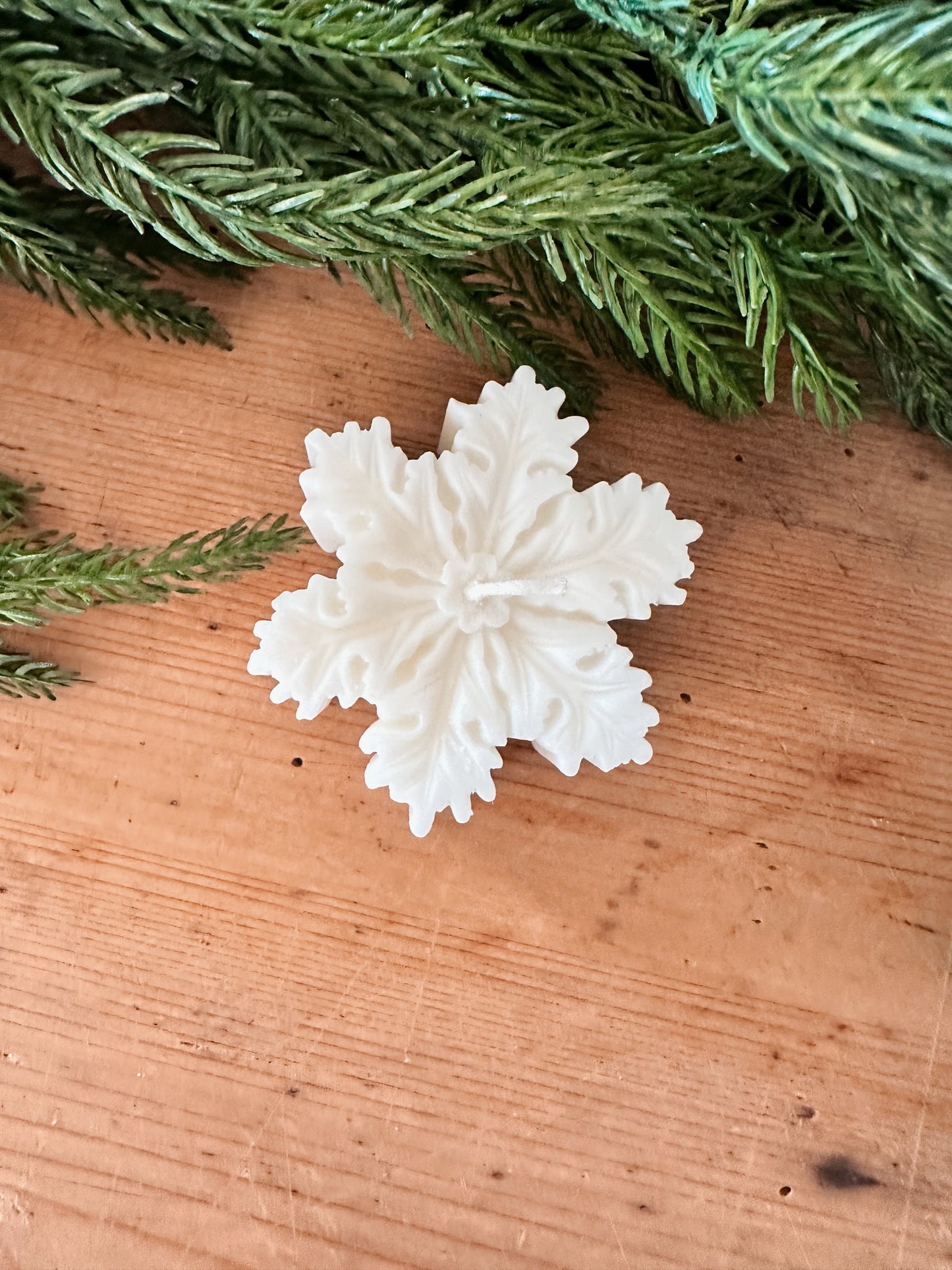 Handmade Snowflake Candles