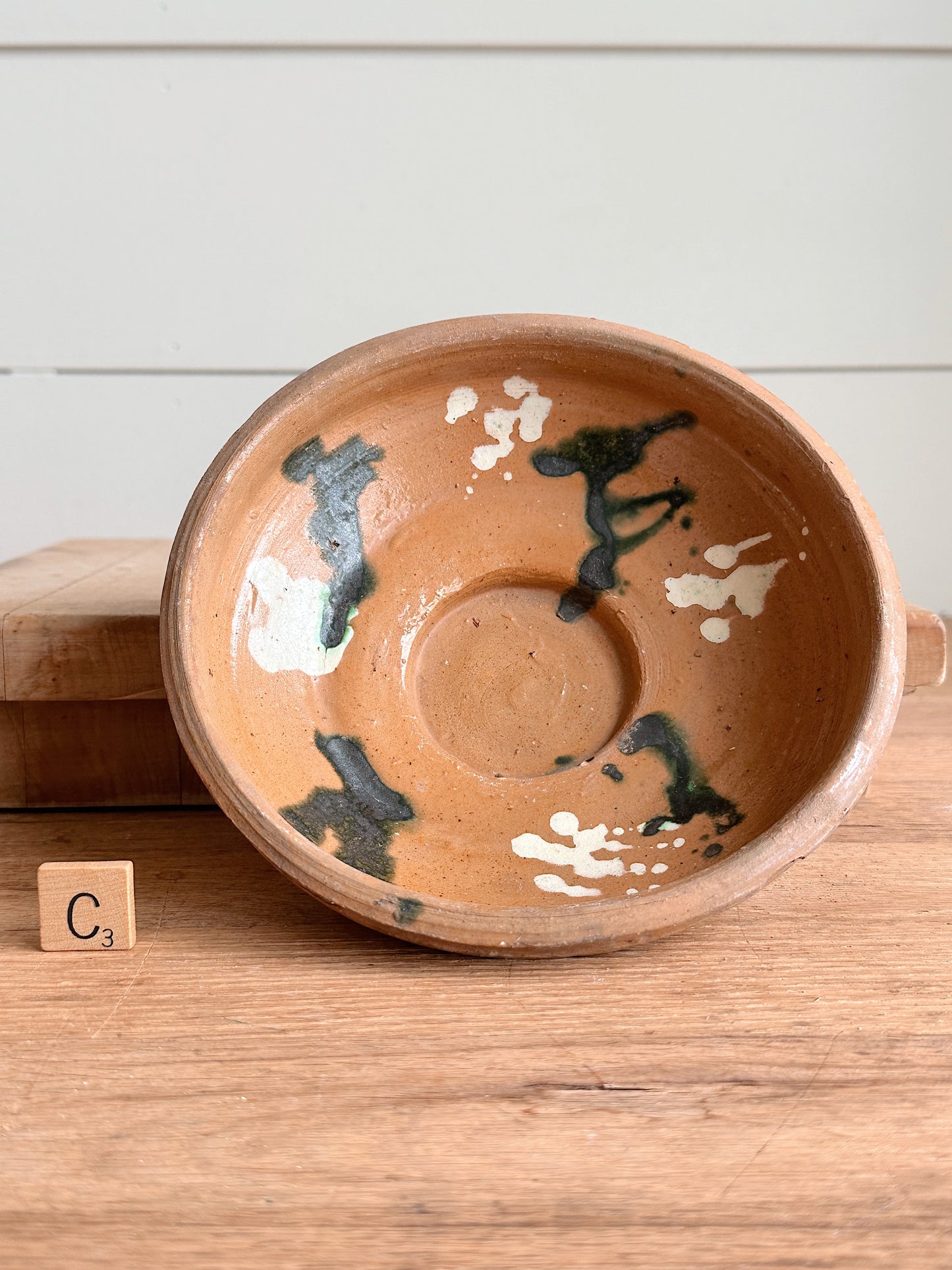 Vintage Hand Painted Clay Bowls