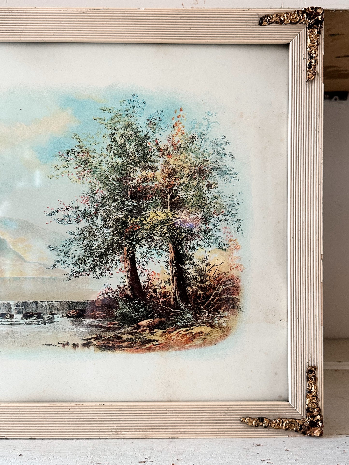 Vintage Framed Landscape Print