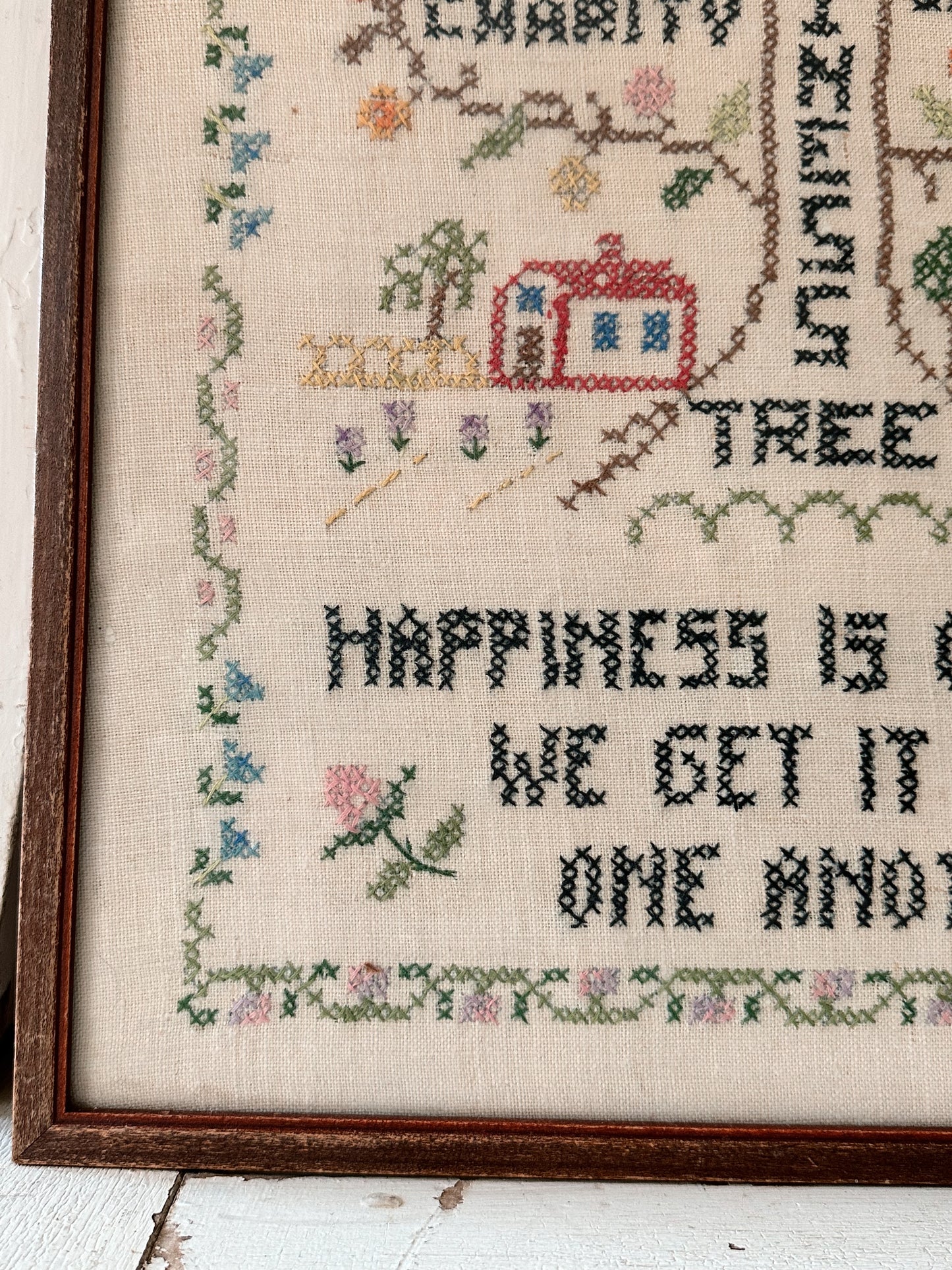 Vintage Framed Sampler