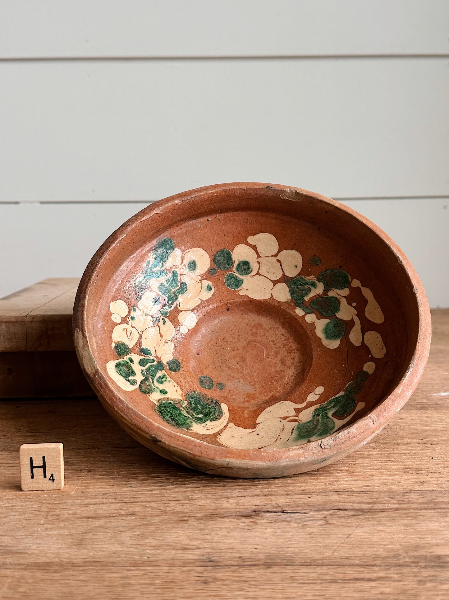 Vintage Hand Painted Clay Bowls