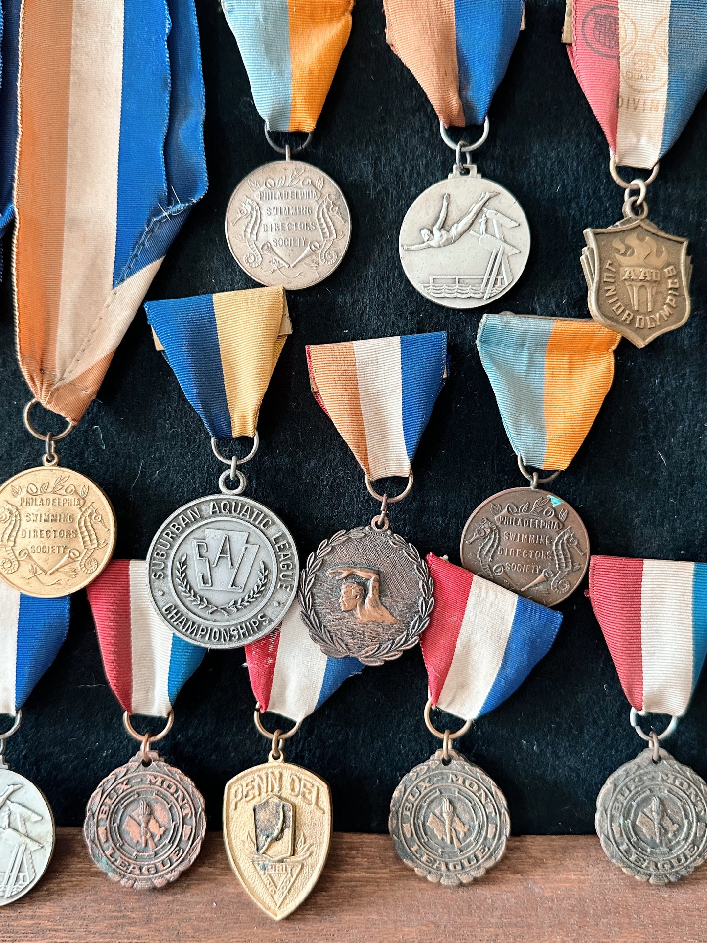 Vintage Framed Junior Olympic Medal Collection