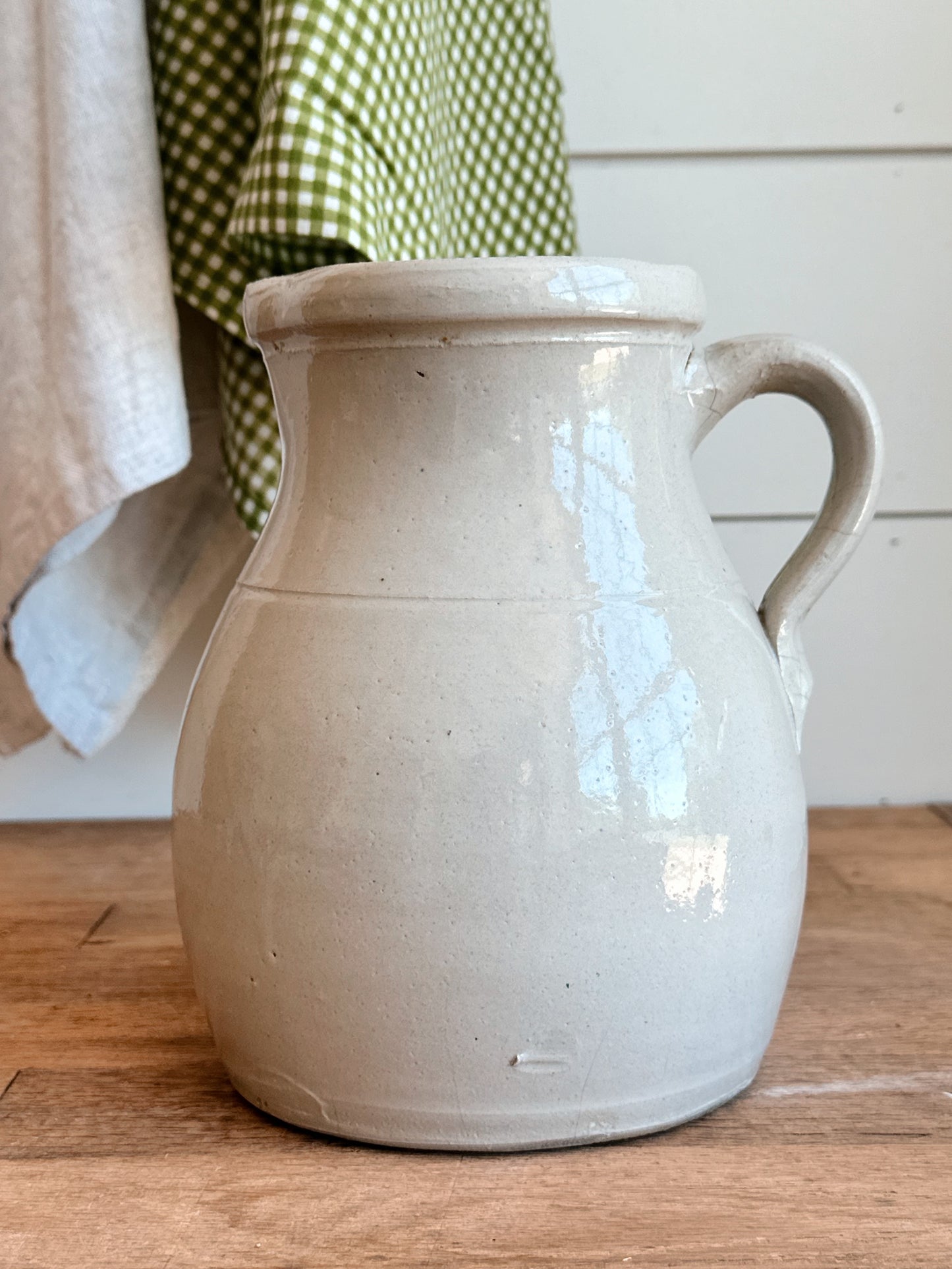 Vintage Hand Thrown Pottery Pitcher