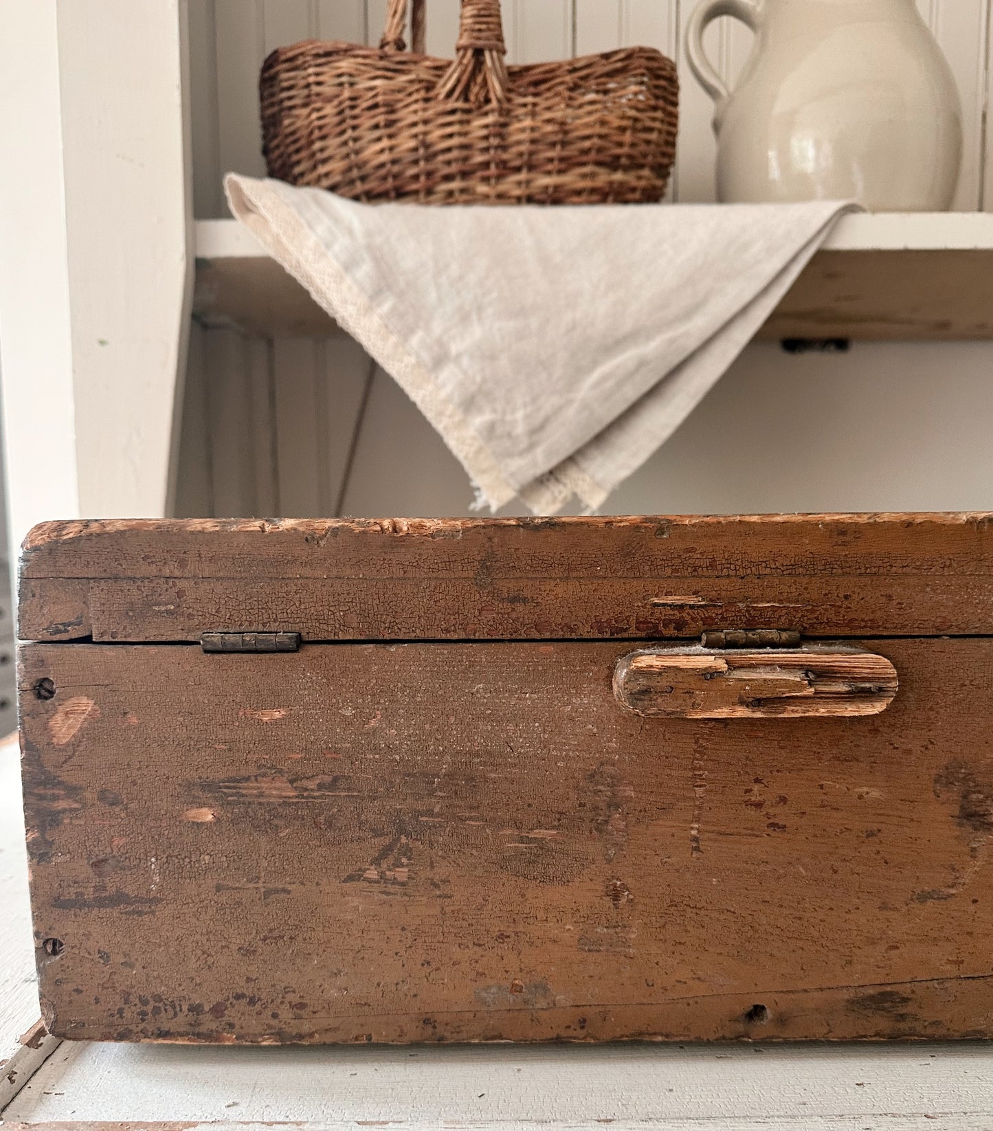 Vintage Hand Painted Wooden Box
