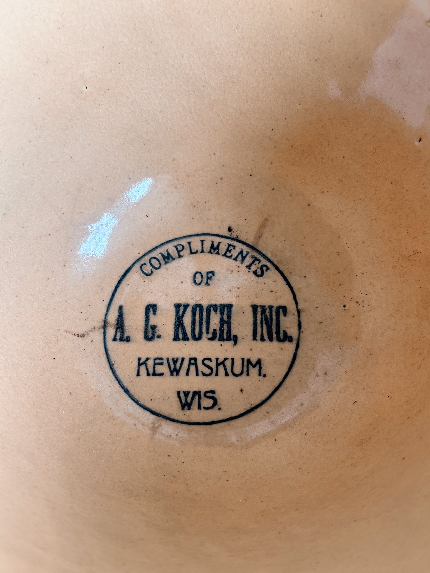 Vintage Advertising Stoneware Bowl