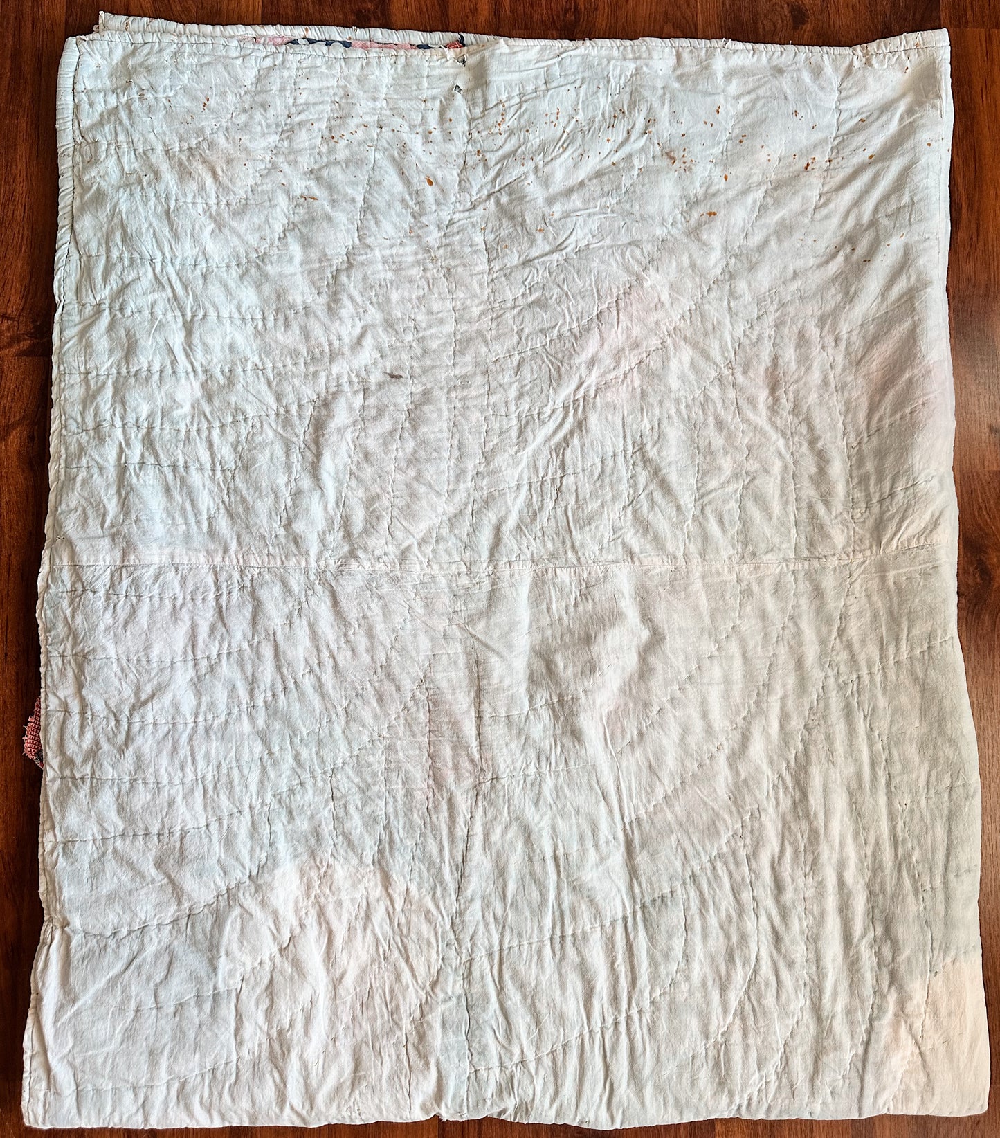 Vintage Hand Stitched Cotton Star & Crazy Scrap Quilt