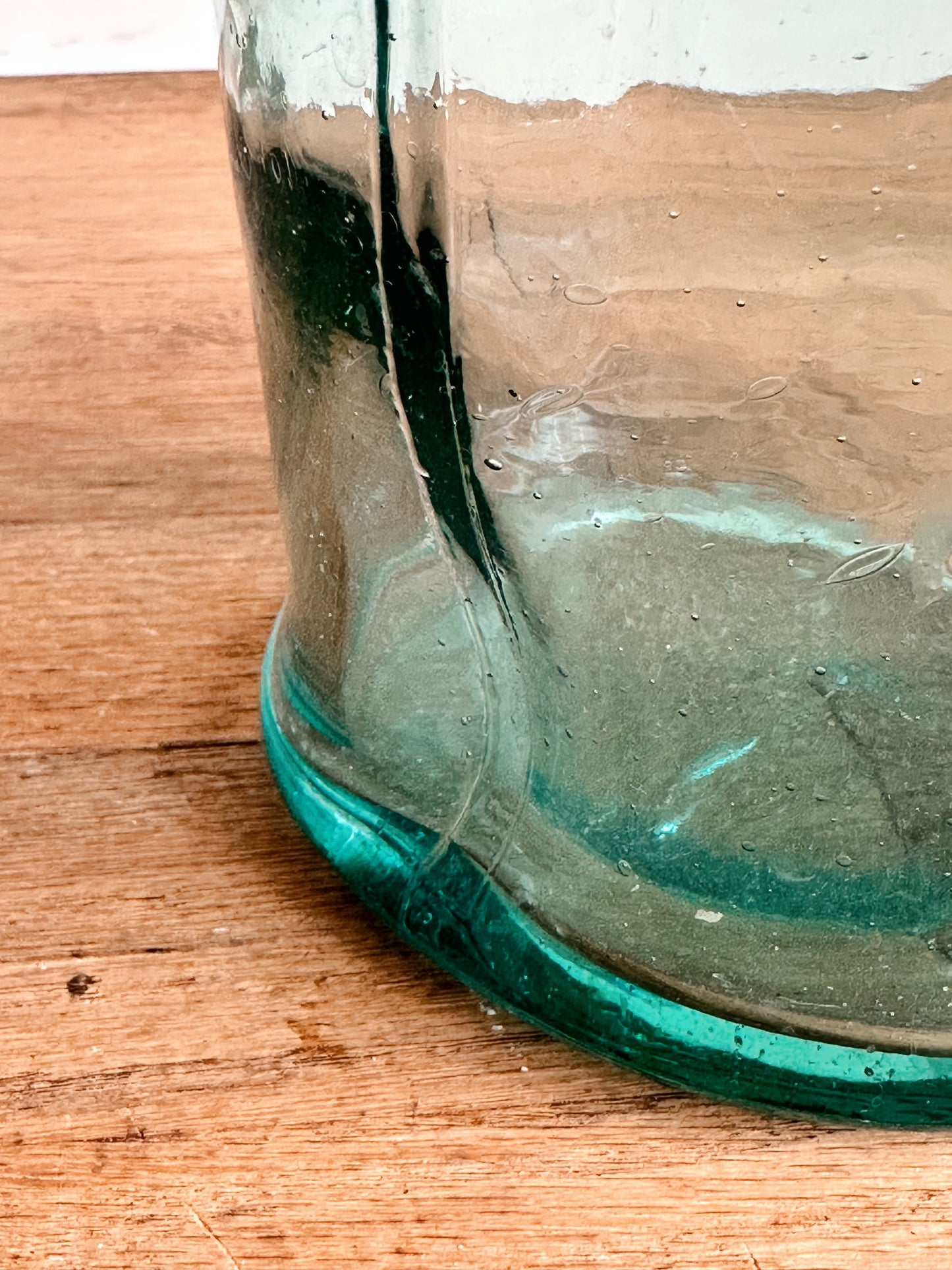 Large Vintage Blue Glass Bottle